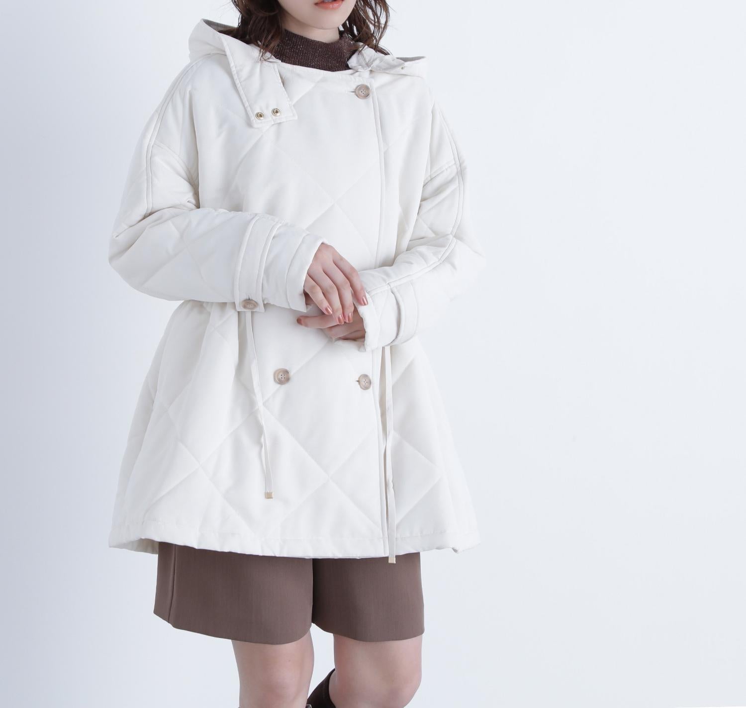 2wayダイヤキルティングブルゾン オフホワイト1