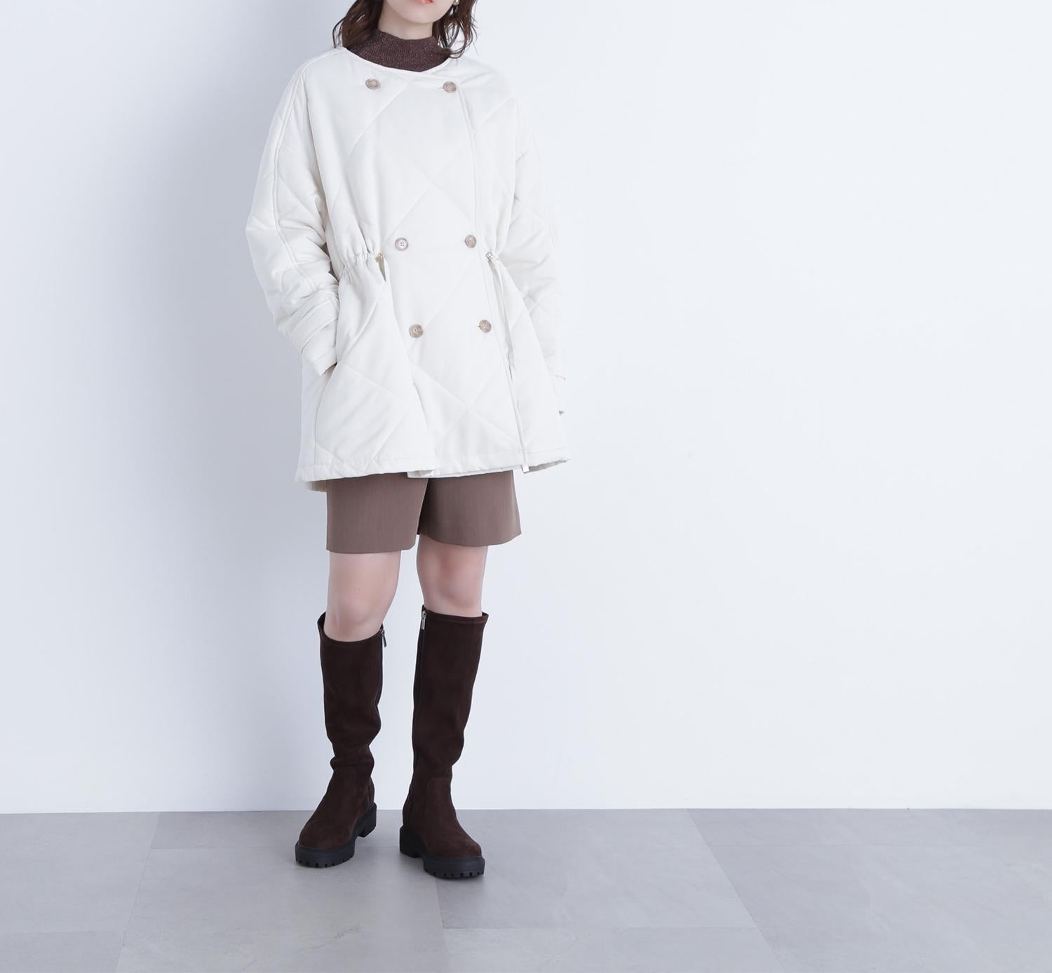 2wayダイヤキルティングブルゾン オフホワイト1