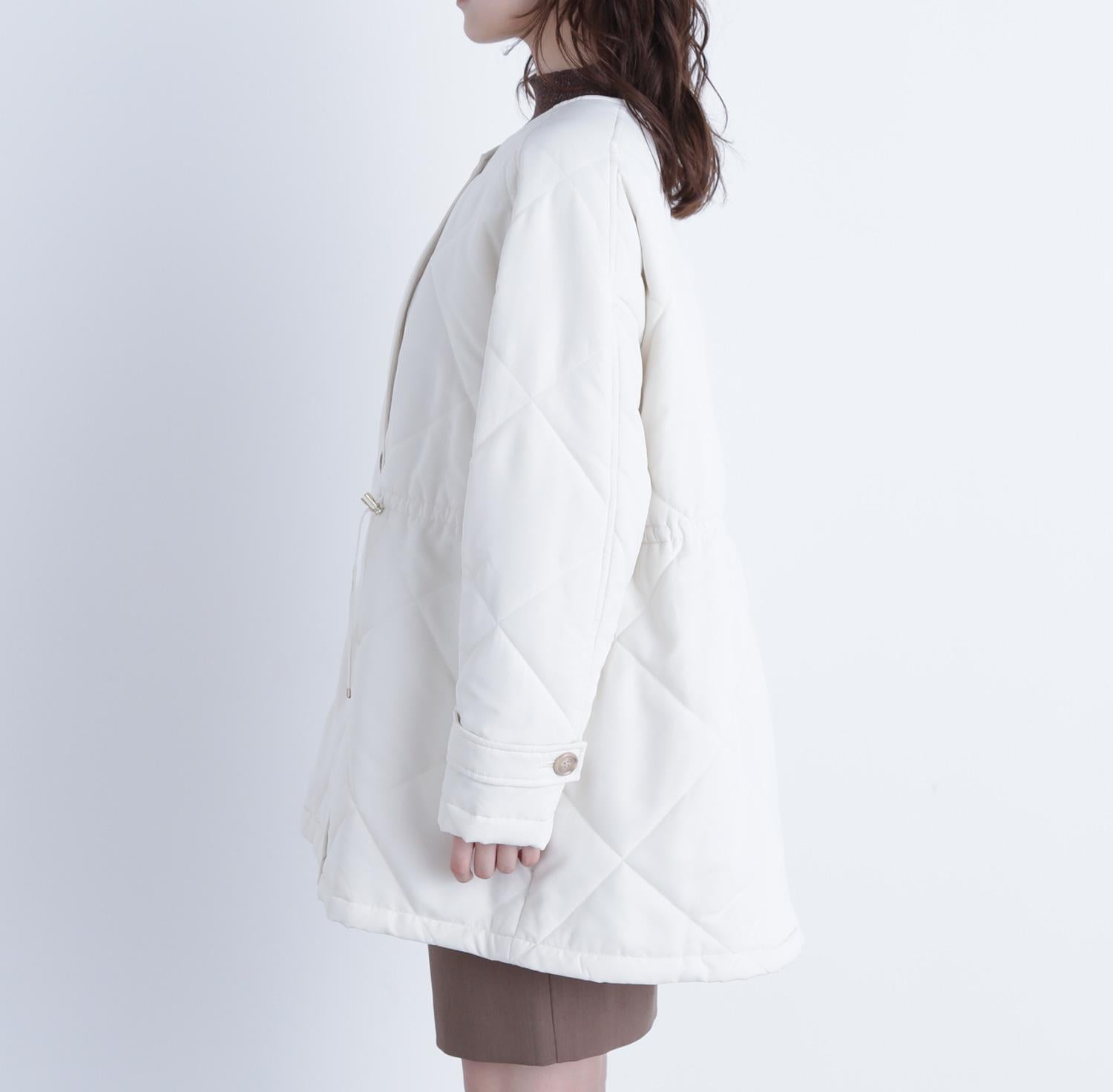 2wayダイヤキルティングブルゾン オフホワイト1