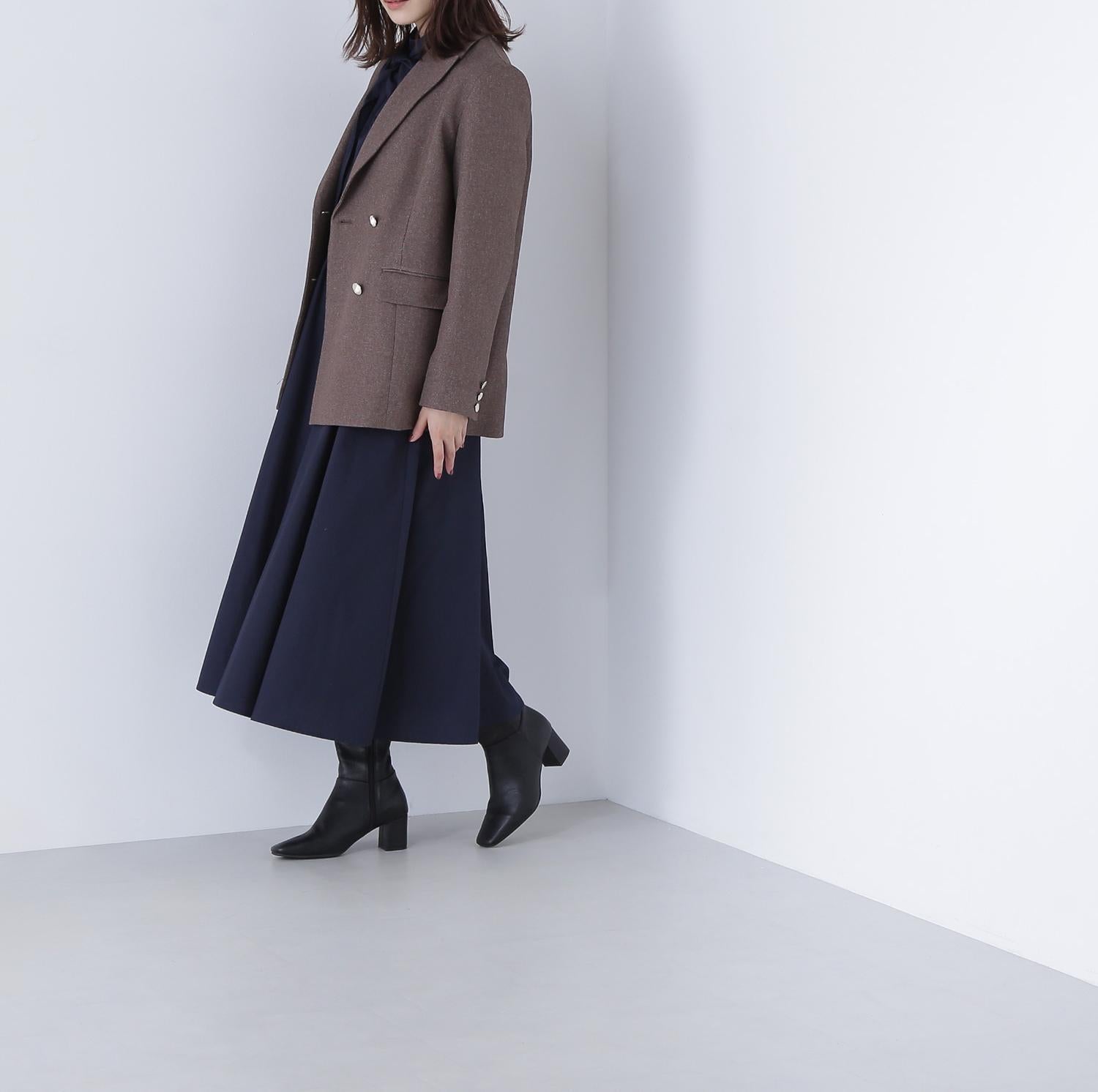 ダブルブレストボクシージャケットII ブラウンミックス2