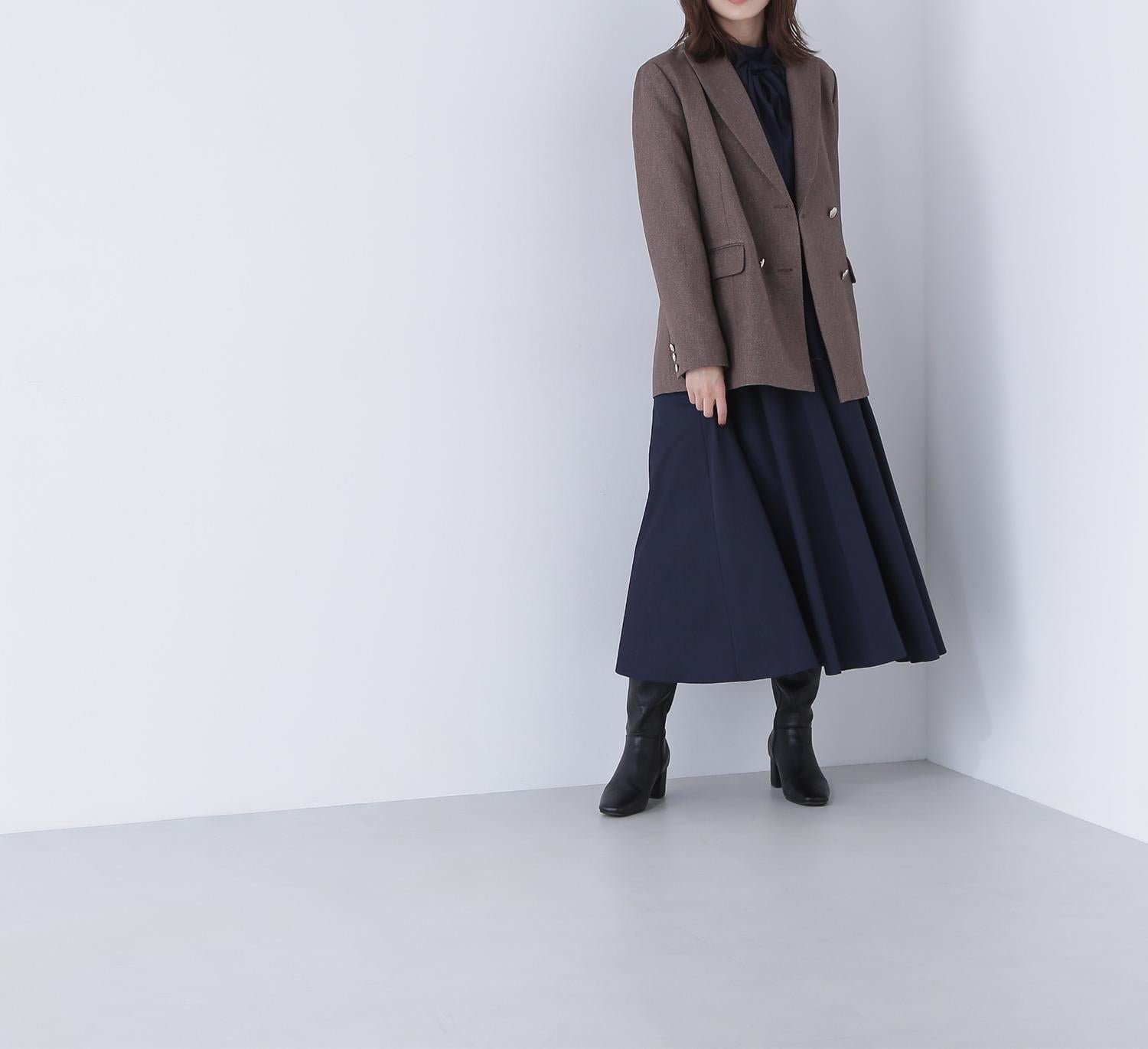 ダブルブレストボクシージャケットII ブラウンミックス2