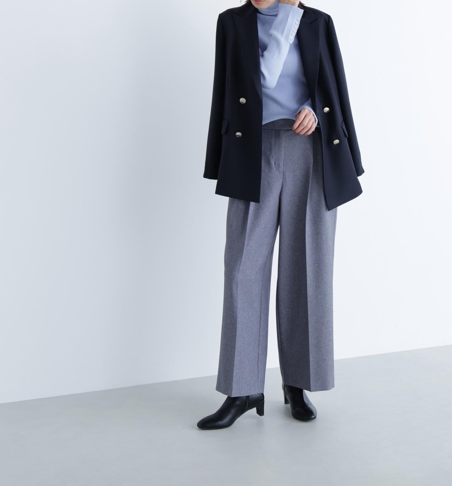 ダブルブレストボクシージャケット ネイビー