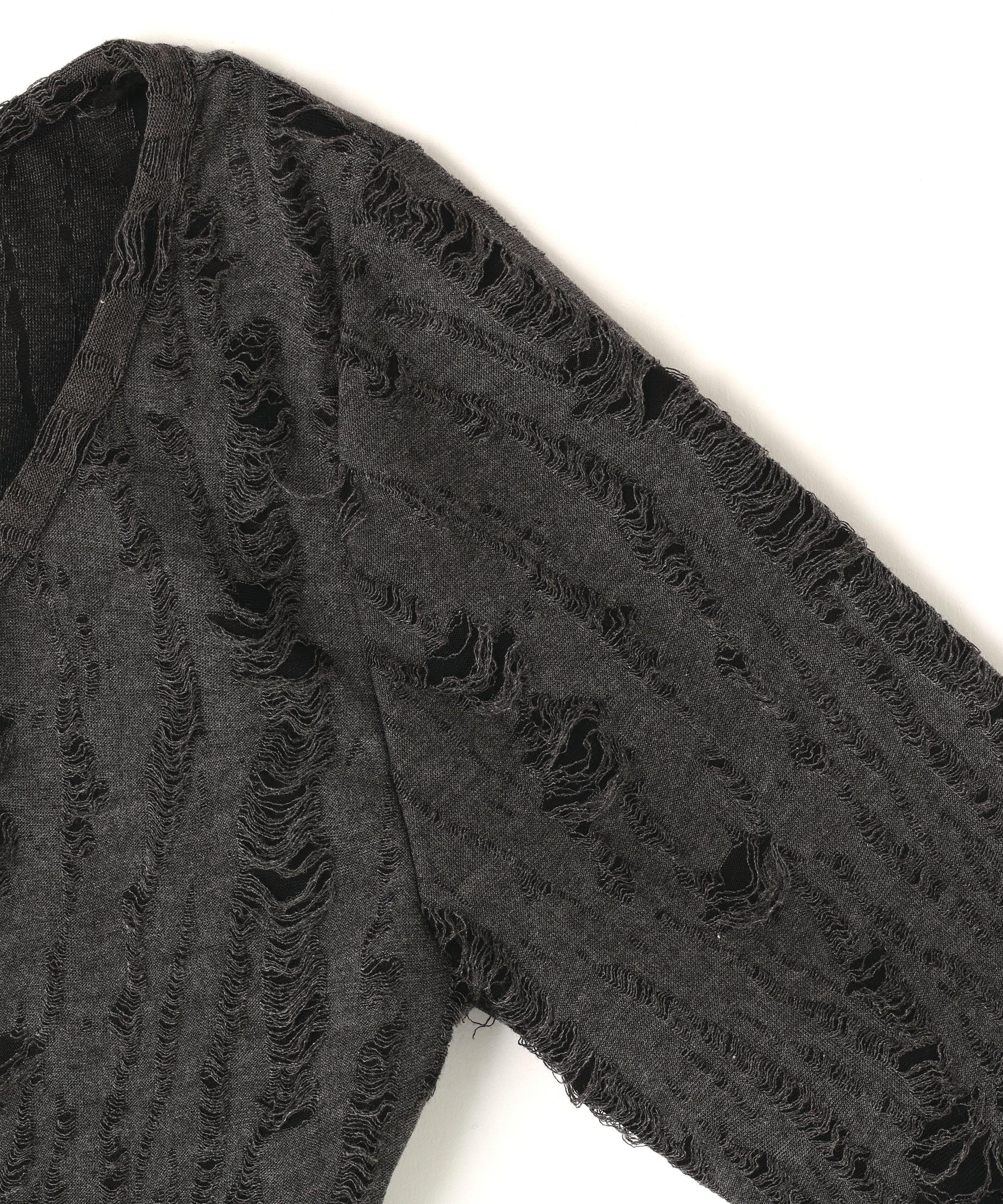 SIS/エスアイエス/Damage Cardigan チャコール