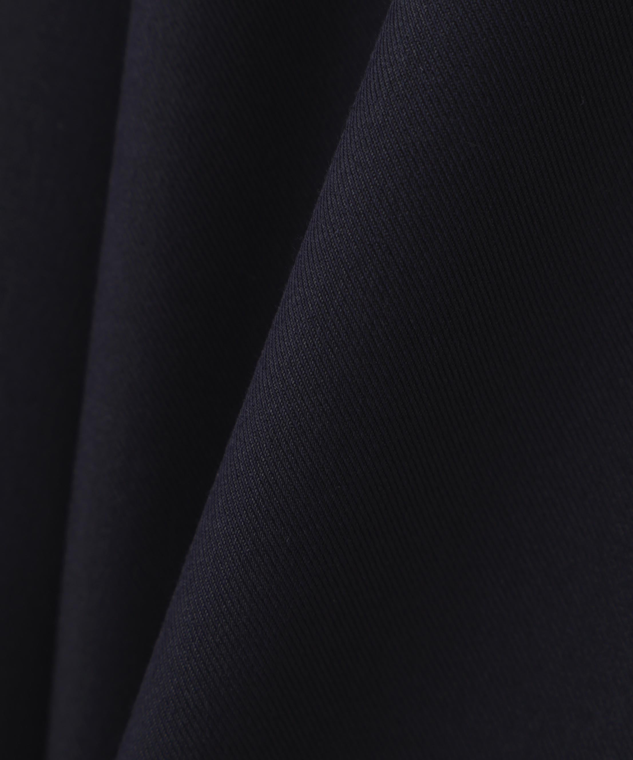 細ベルト付きセミフレアスカート ネイビー