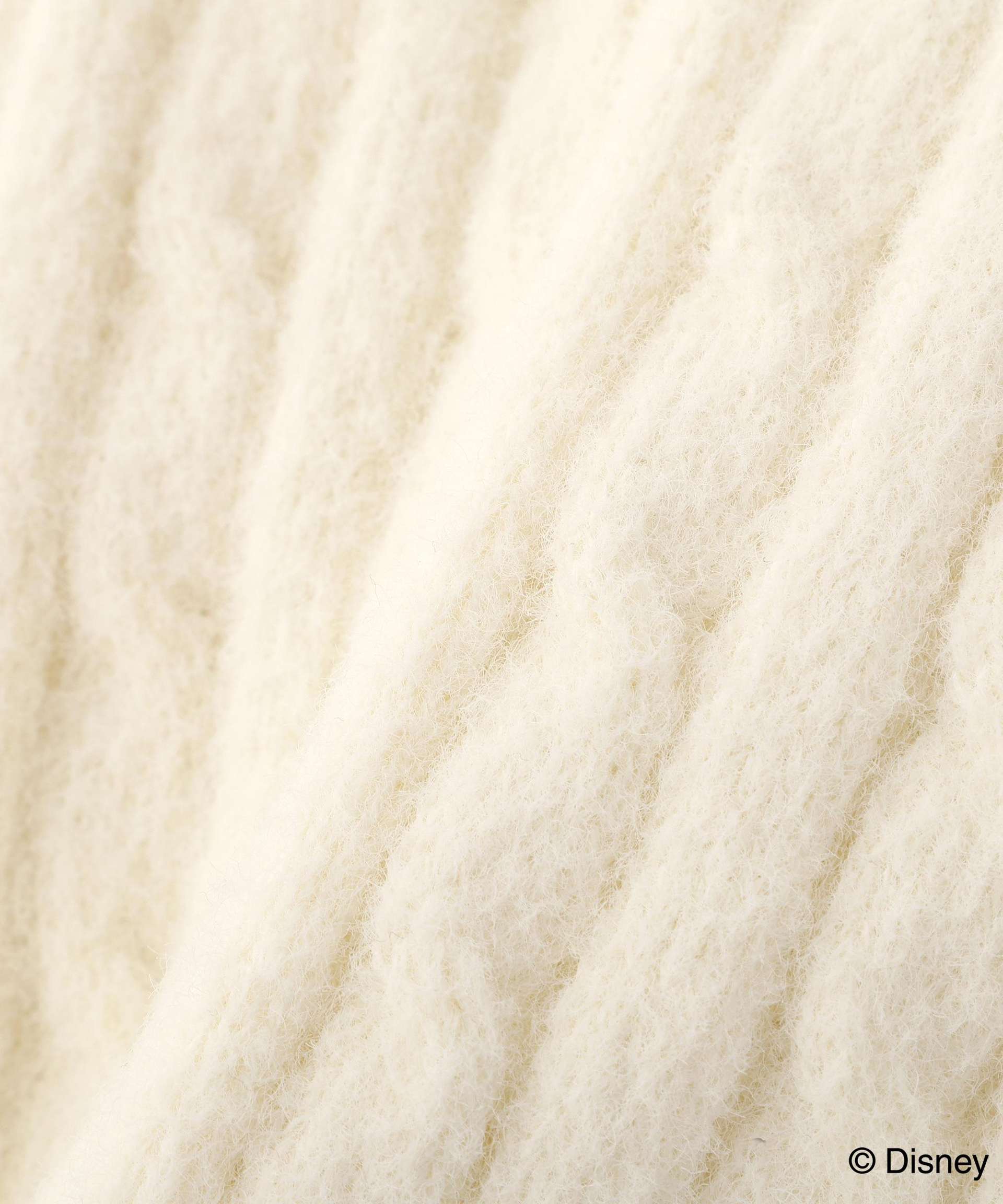 Disney Marie/シャギーケーブルカーディガン ホワイト