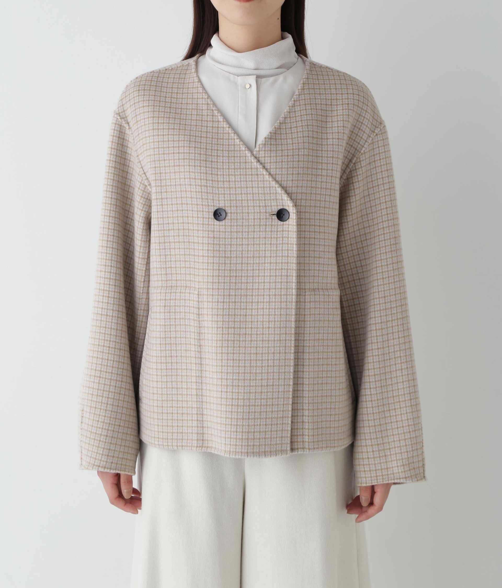 ◆リバーショートジャケットブルゾン ベージュ