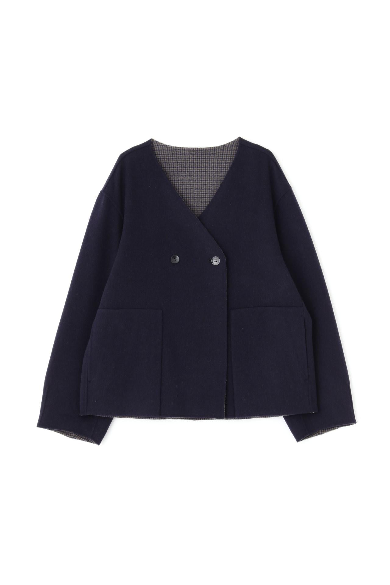 ◆リバーショートジャケットブルゾン ネイビー