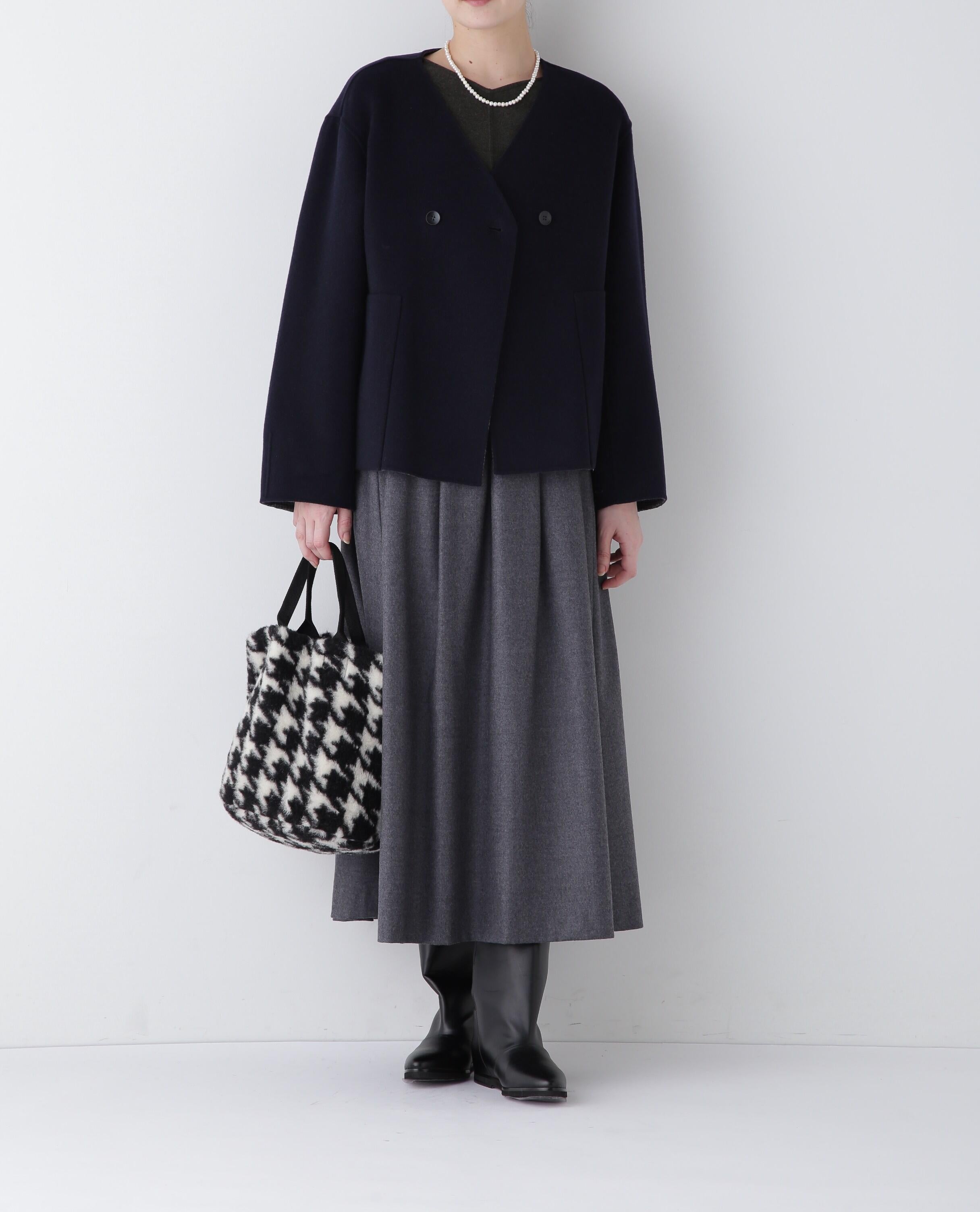 ◆リバーショートジャケットブルゾン ネイビー