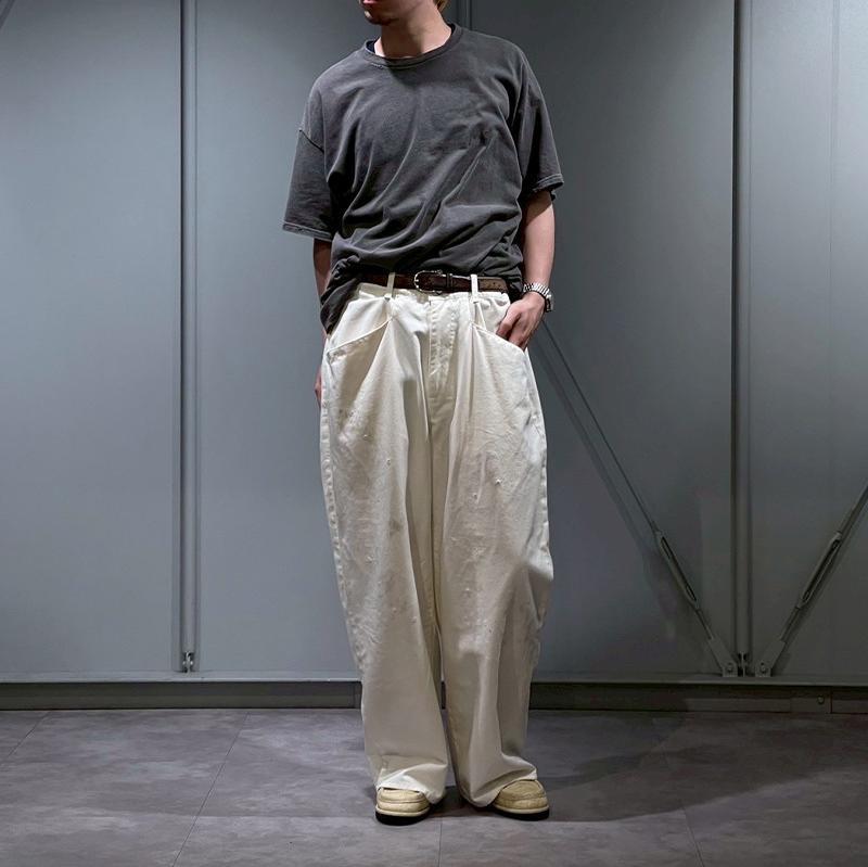 ANCELLM/アンセルム/WIDE CHINO SLACKS アイボリー2