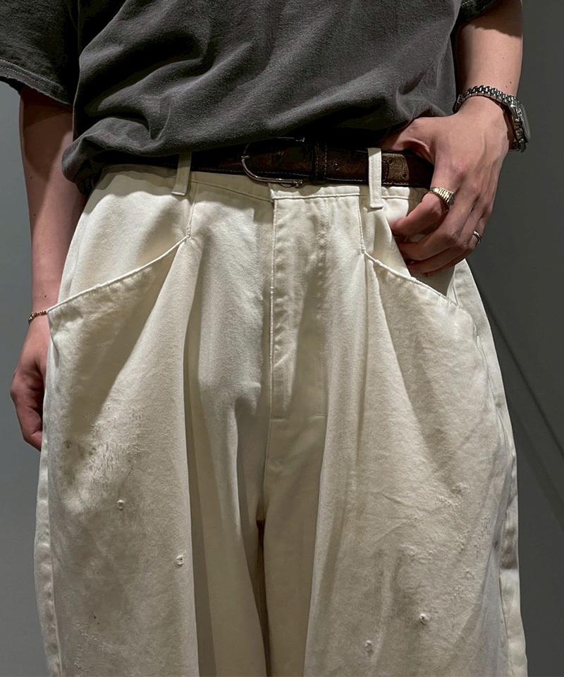 ANCELLM CHINO WIDE SLACKS BEIGE size２ ANCELLM Chino Wide Slacks Ash | HAVEN