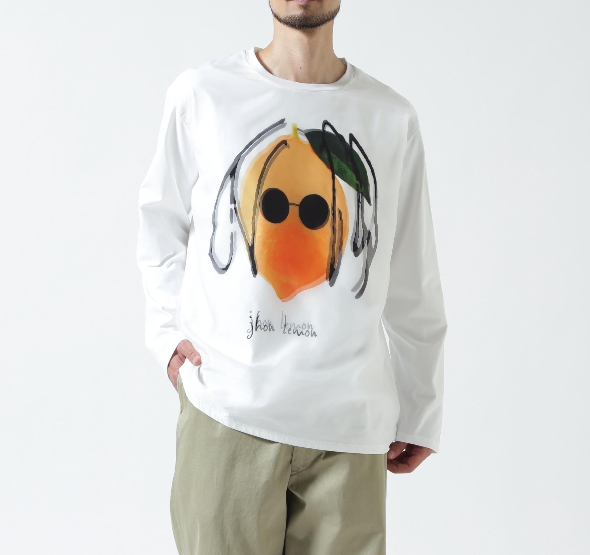 maxsix(マックスシックス）JOHN LEMON ３D L/S TEE ホワイト