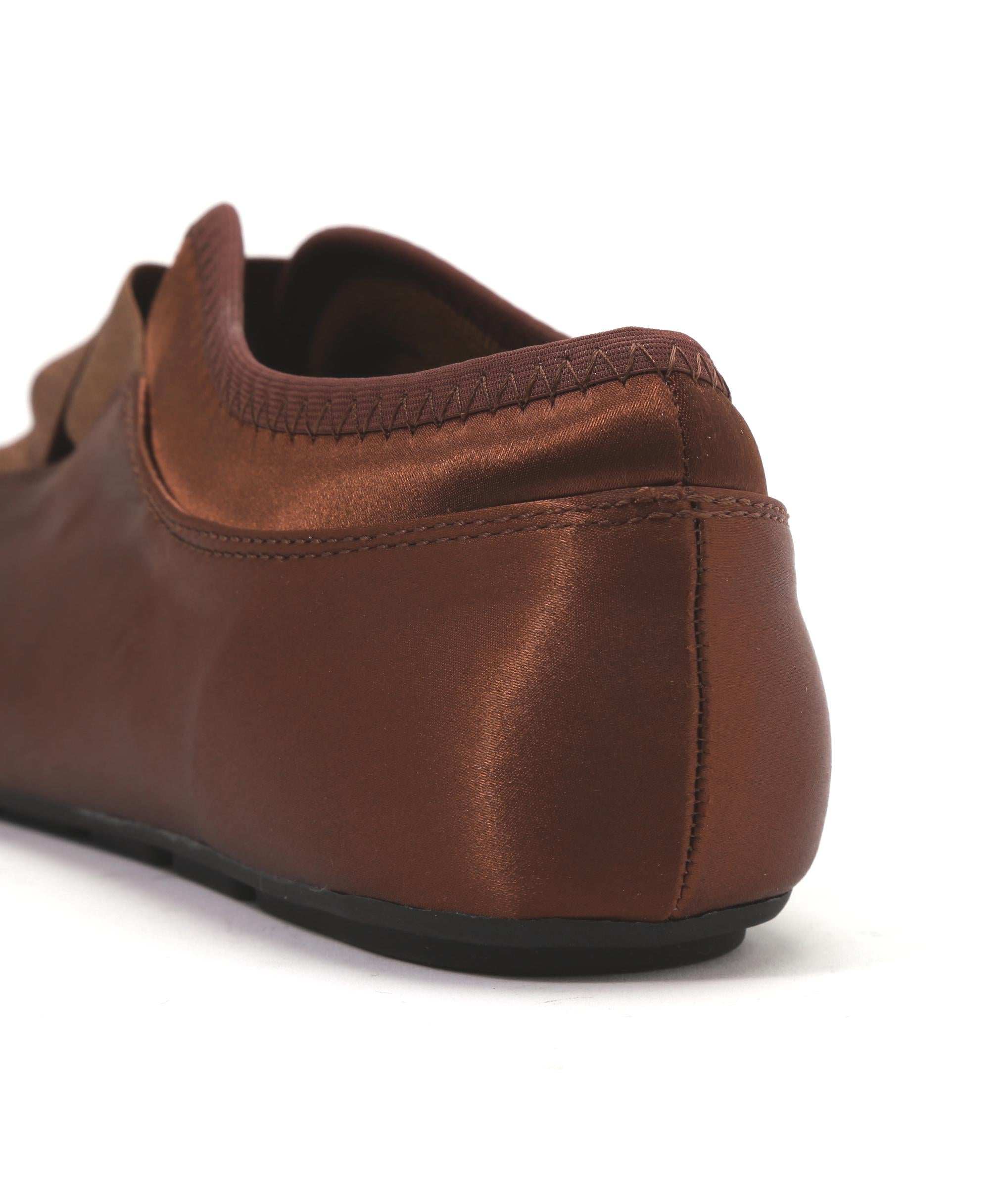 フラットバレエスニーカー ブラウン