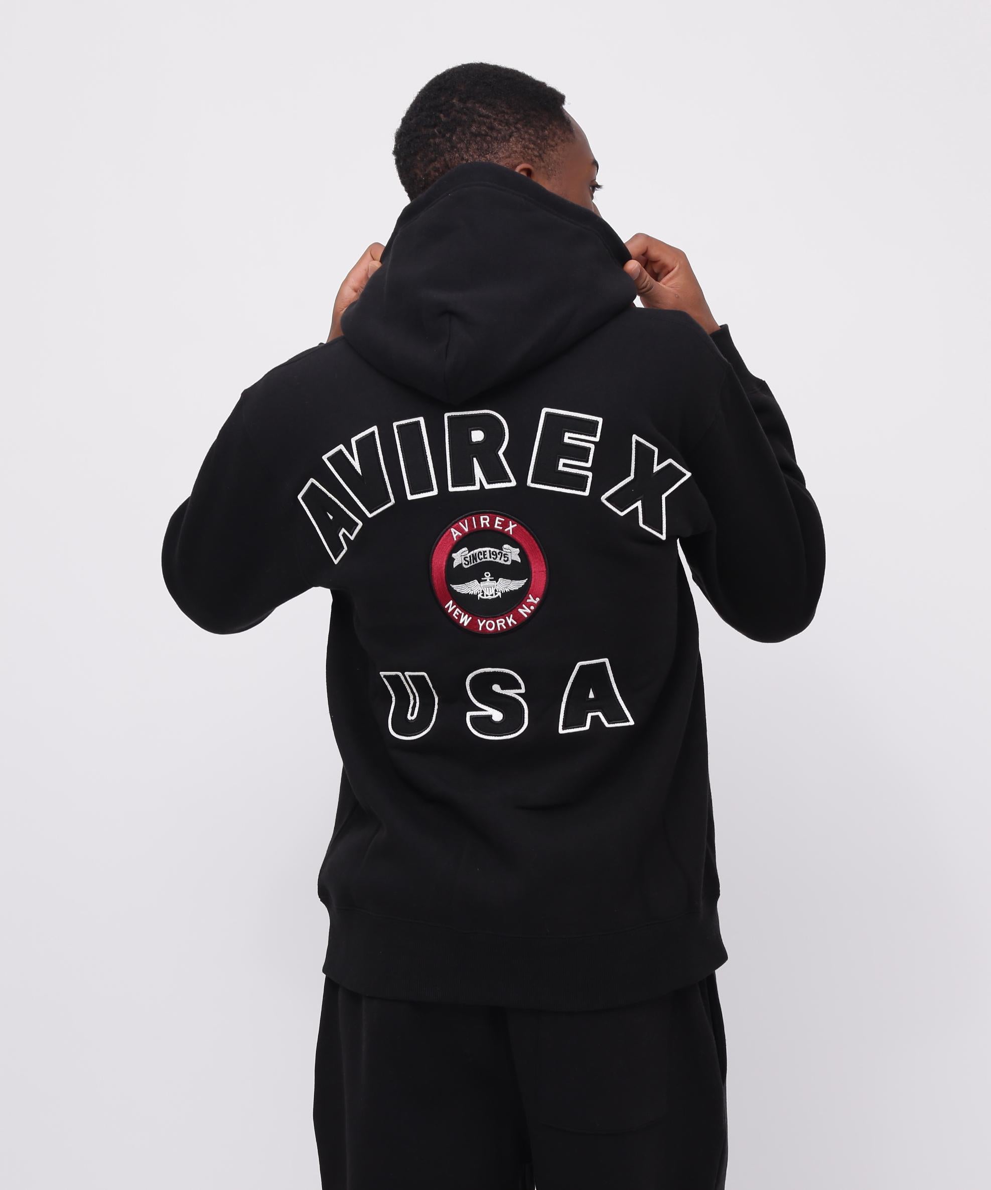 トップス AVIREX VARSITY LOGO SWEAT ZIP UP PARKA VARSITY LOGO SWEAT ZIP UP PARKA / Varsity Logo Sweat Zip Up Parka