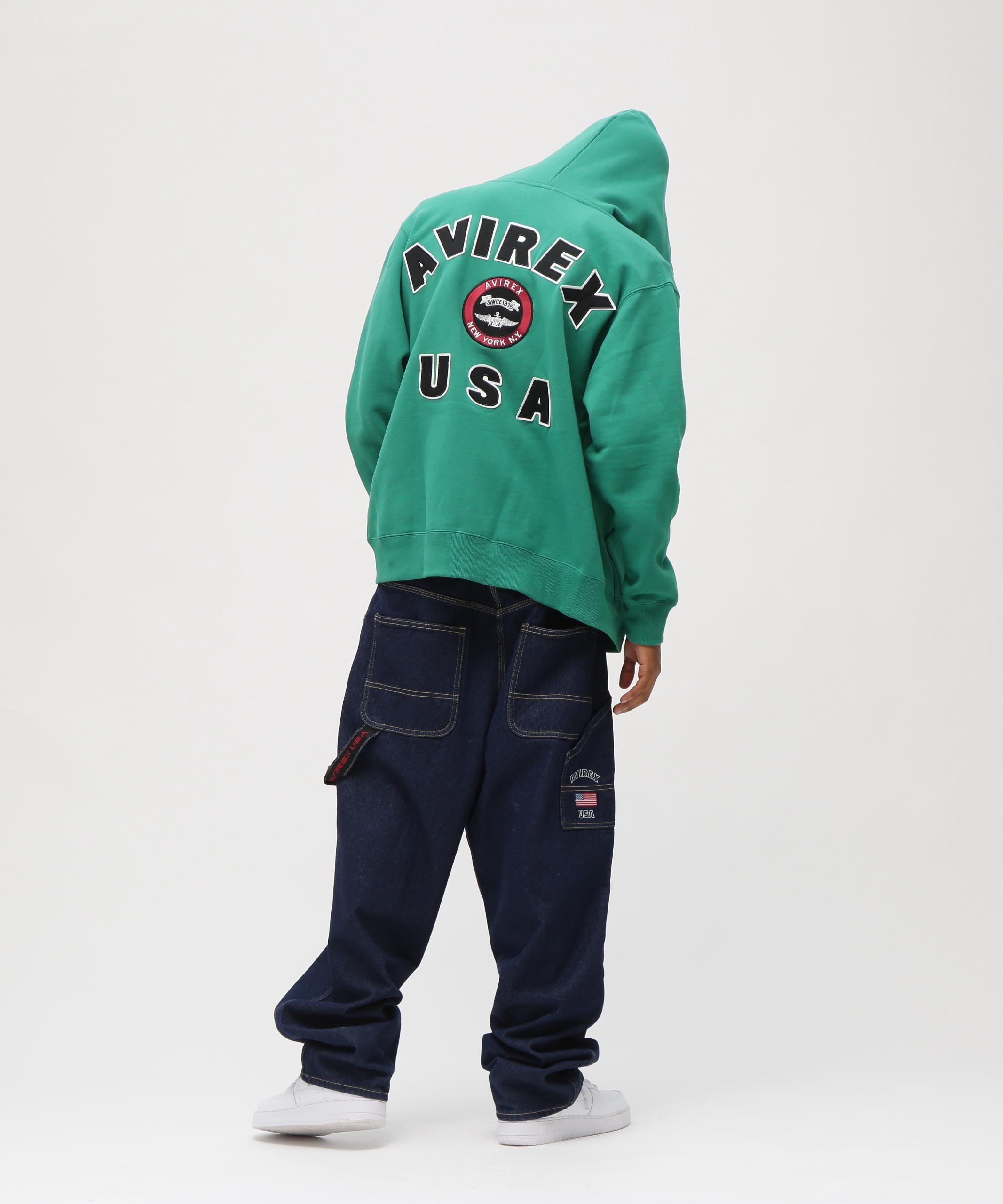 VARSITY LOGO SWEAT ZIP UP PARKA / Varsity Logo Sweat Zip Up Parka
