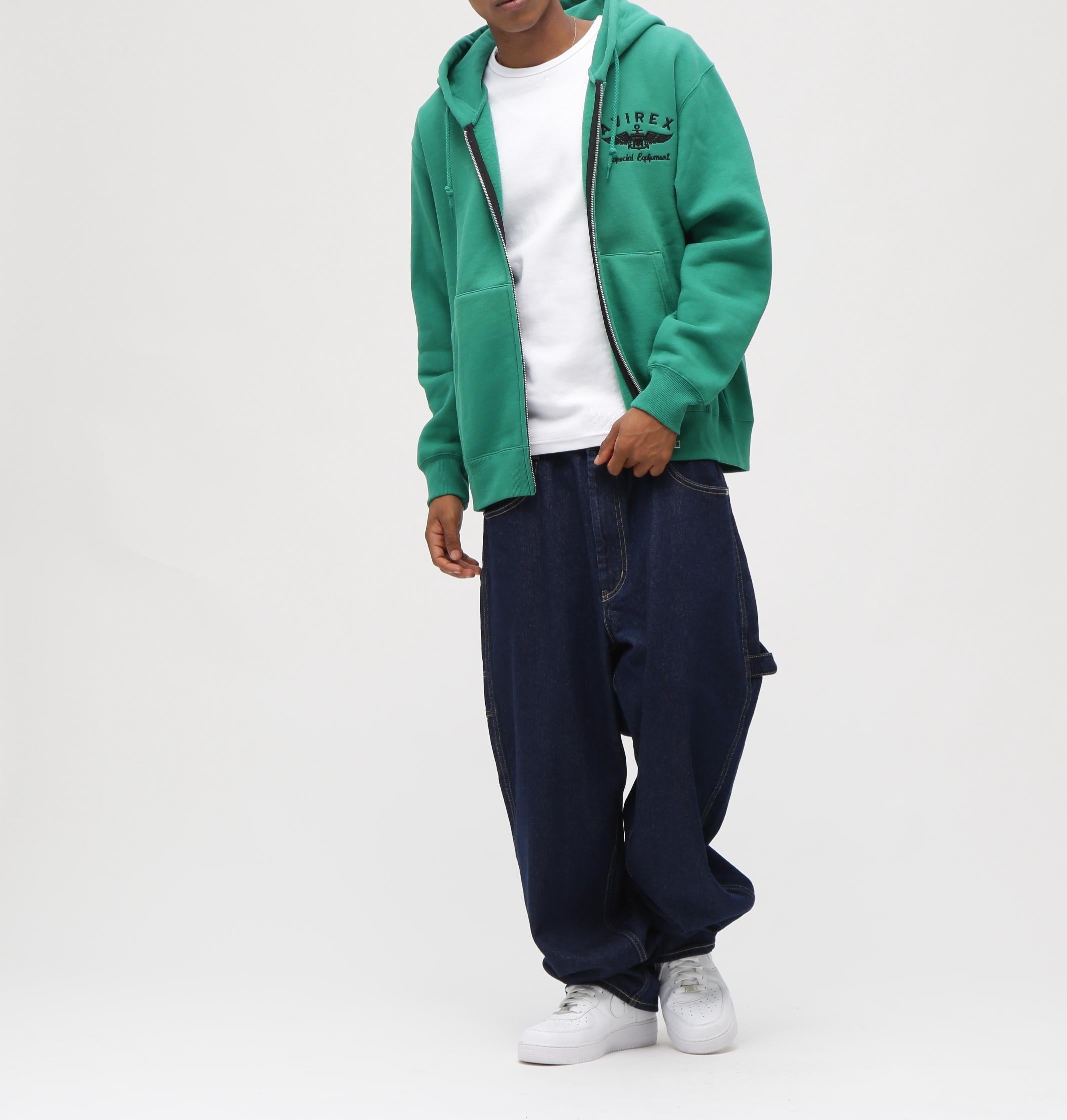 VARSITY LOGO SWEAT ZIP UP PARKA / Varsity Logo Sweat Zip Up Parka