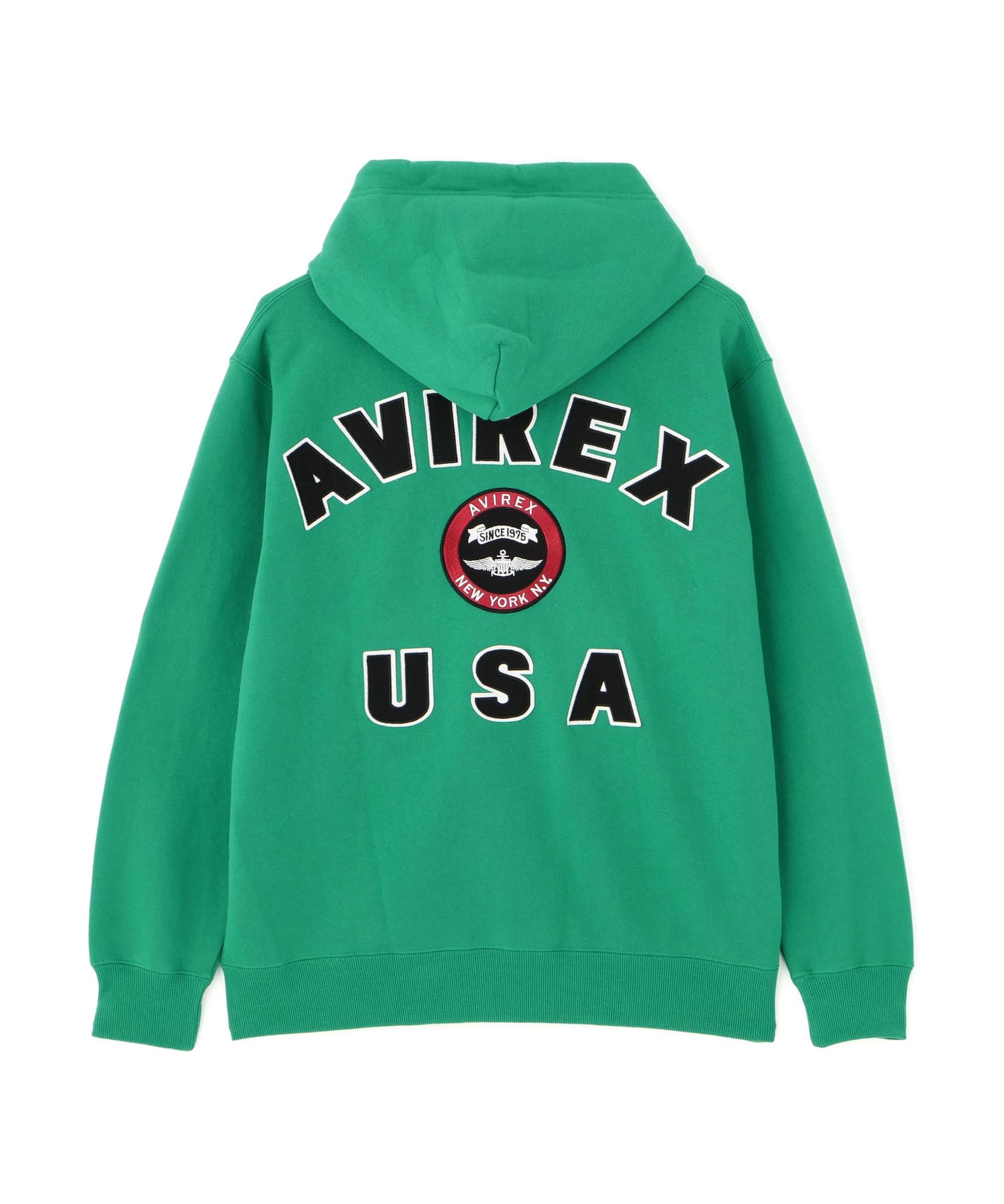 VARSITY LOGO SWEAT ZIP UP PARKA / Varsity Logo Sweat Zip Up Parka