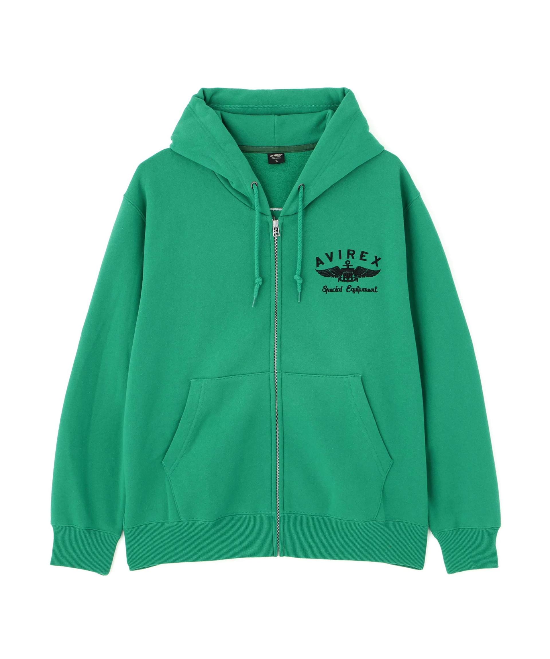 トップス AVIREX VARSITY LOGO SWEAT ZIP UP PARKA VARSITY LOGO SWEAT ZIP UP PARKA / Varsity Logo Sweat Zip Up Parka