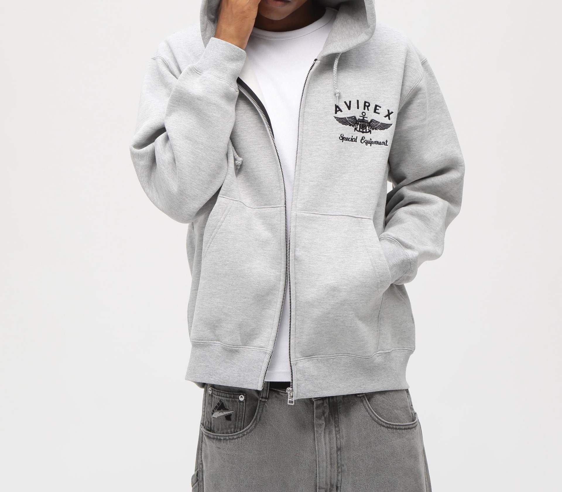 VARSITY LOGO SWEAT ZIP UP PARKA /バーシティ ロゴ スウェット ジップアップ パーカー オックスフォード2