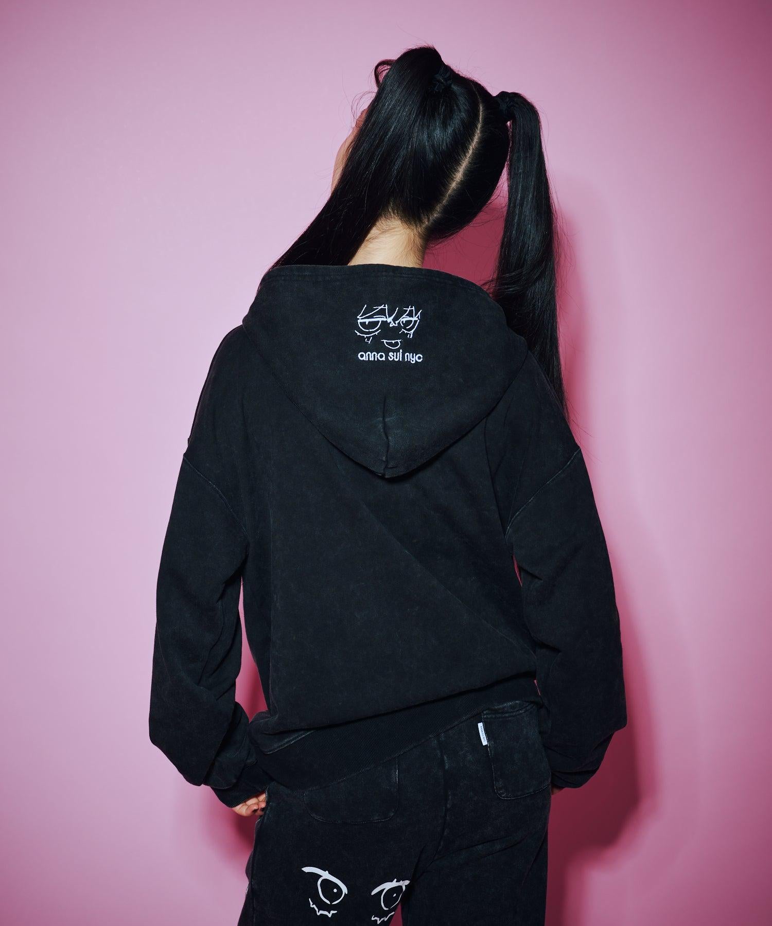 ANNA SUI NYC/アナ スイ エヌワイシー/TE>Aスウェットフーディー ブラック