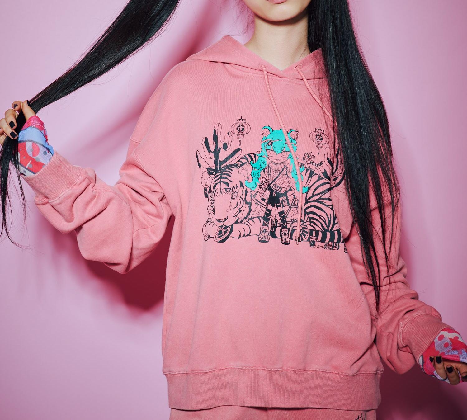 ANNA SUI NYC/アナ スイ エヌワイシー/TE>Aスウェットフーディー ピンク