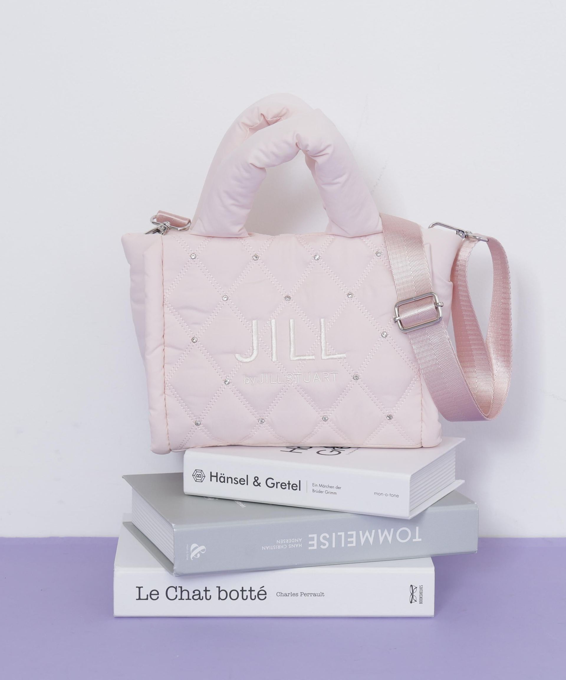 キルティングパフトートバッグ ピンク