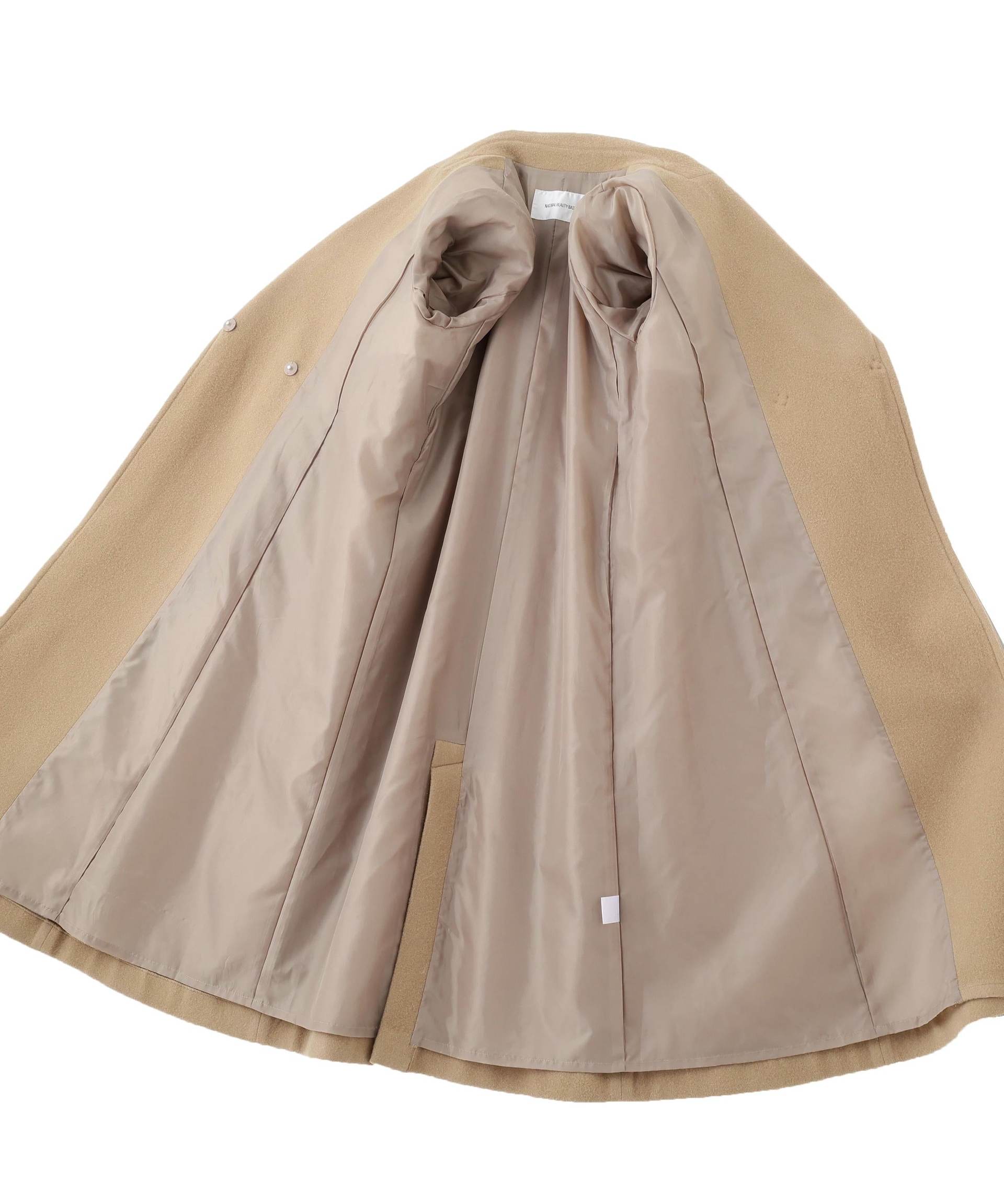 テーラーベルテッドロングコート ソフトキャメル1