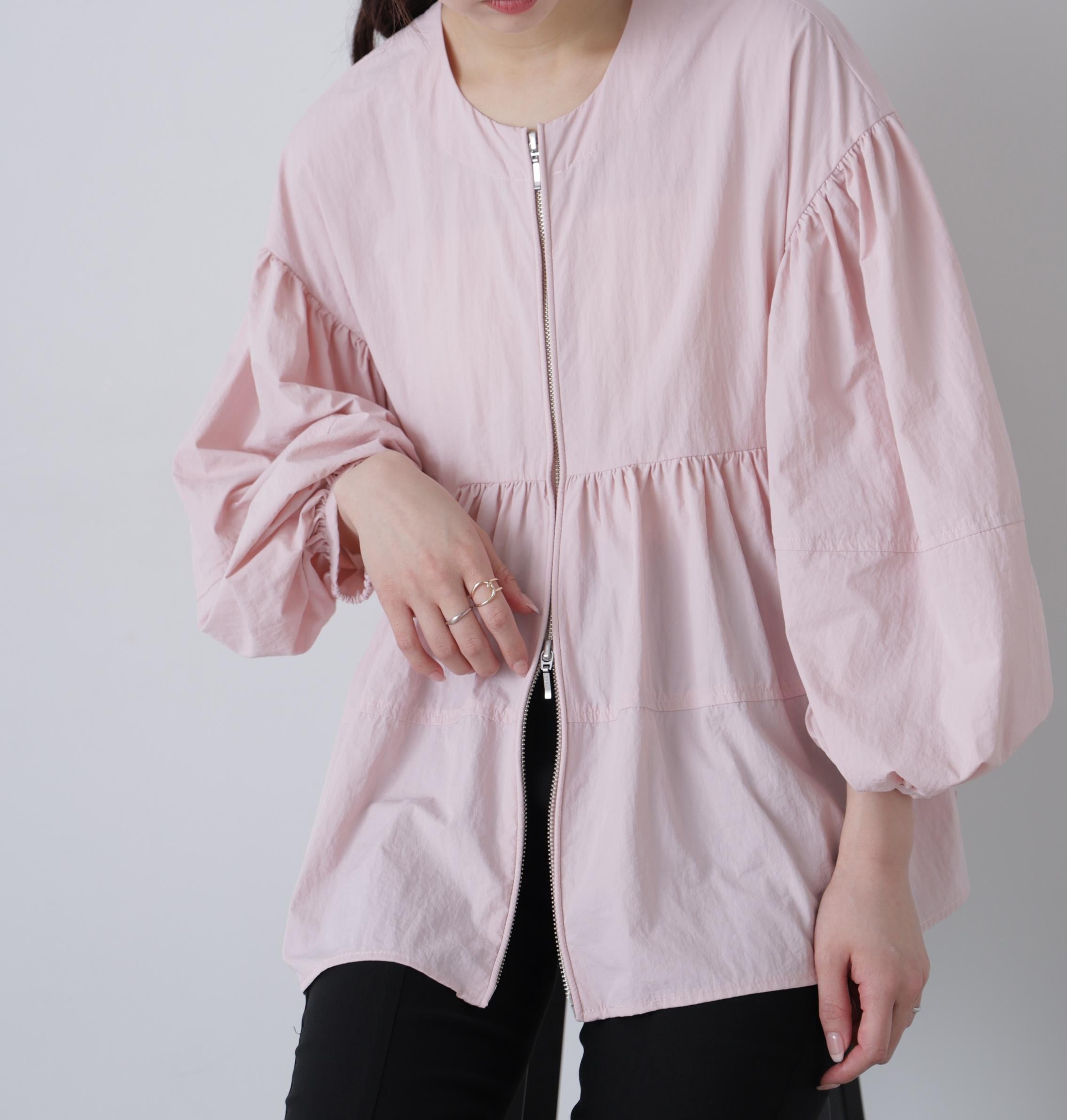 ［ＭＦＭ］ティアードジップライトブルゾン ピンク