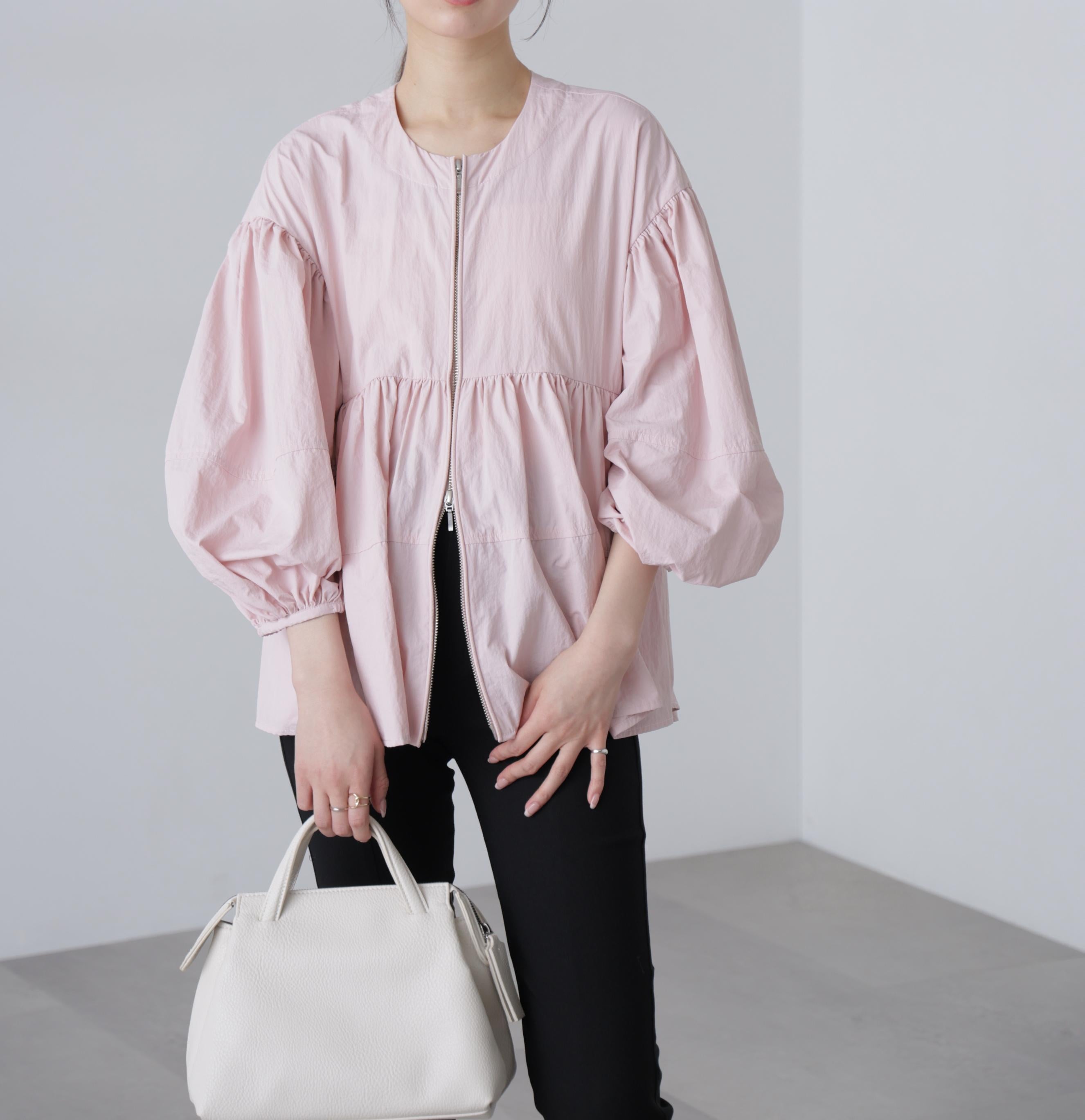 ［ＭＦＭ］ティアードジップライトブルゾン ピンク