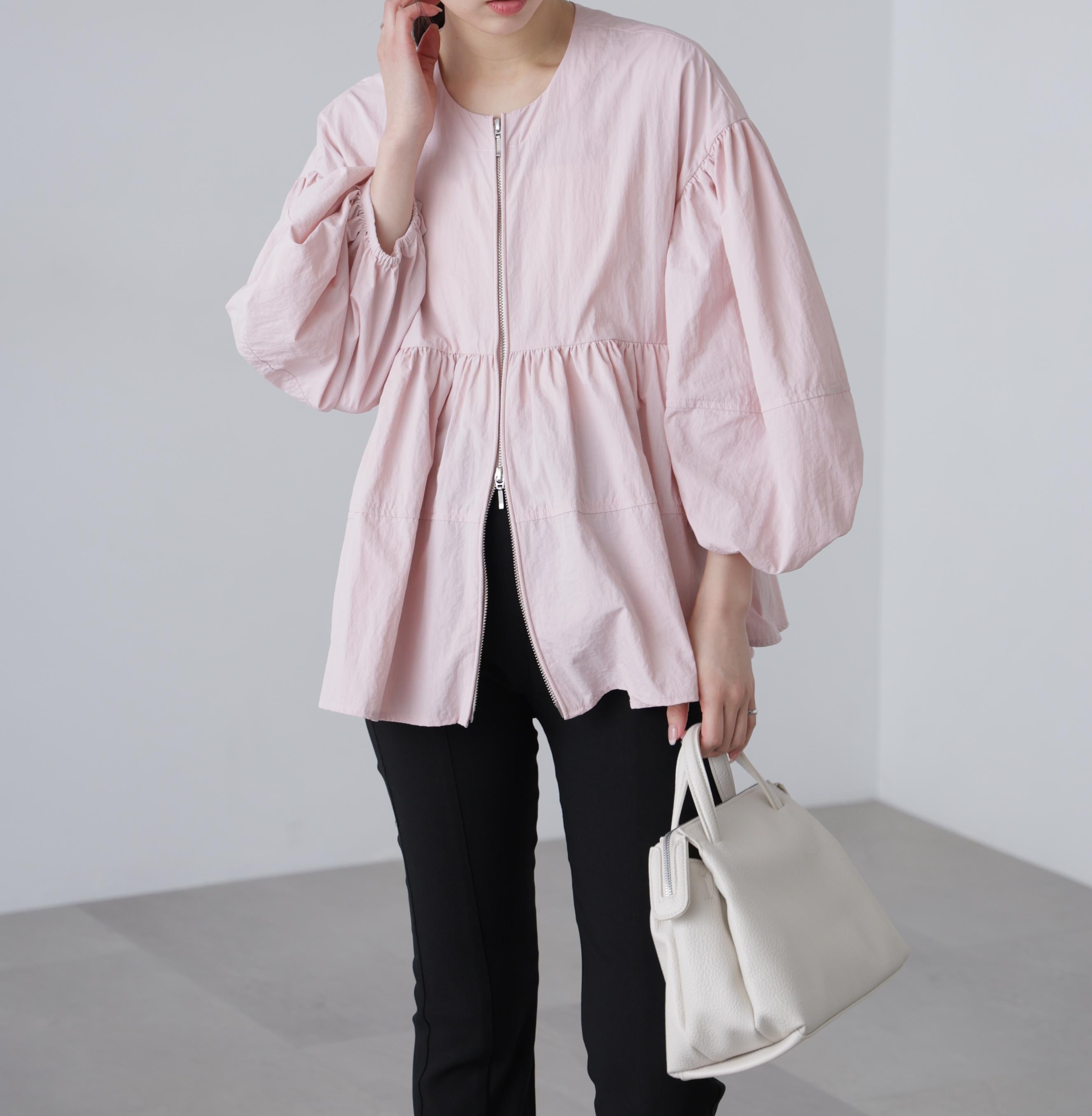 ［ＭＦＭ］ティアードジップライトブルゾン ピンク