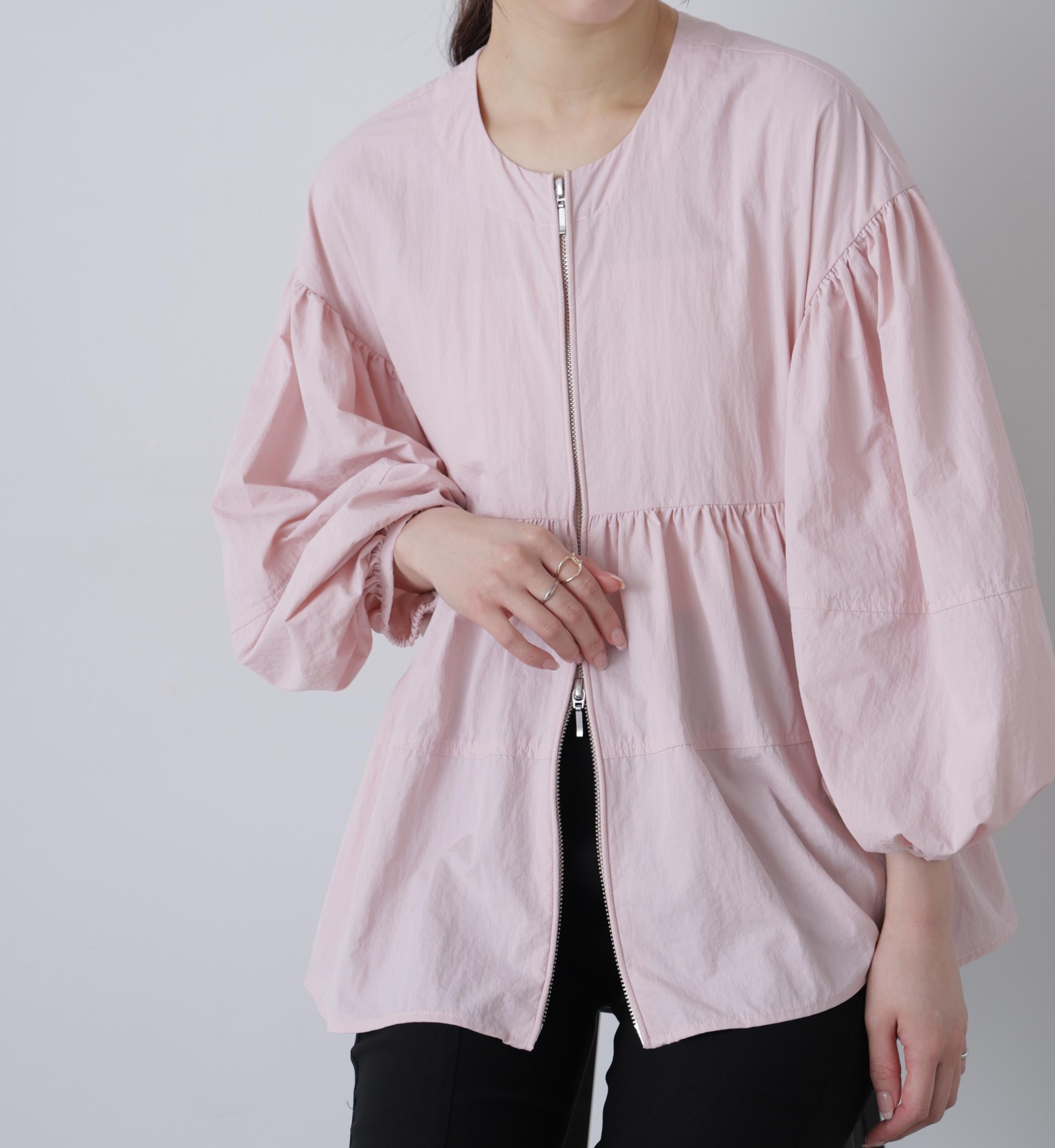 ［ＭＦＭ］ティアードジップライトブルゾン ピンク