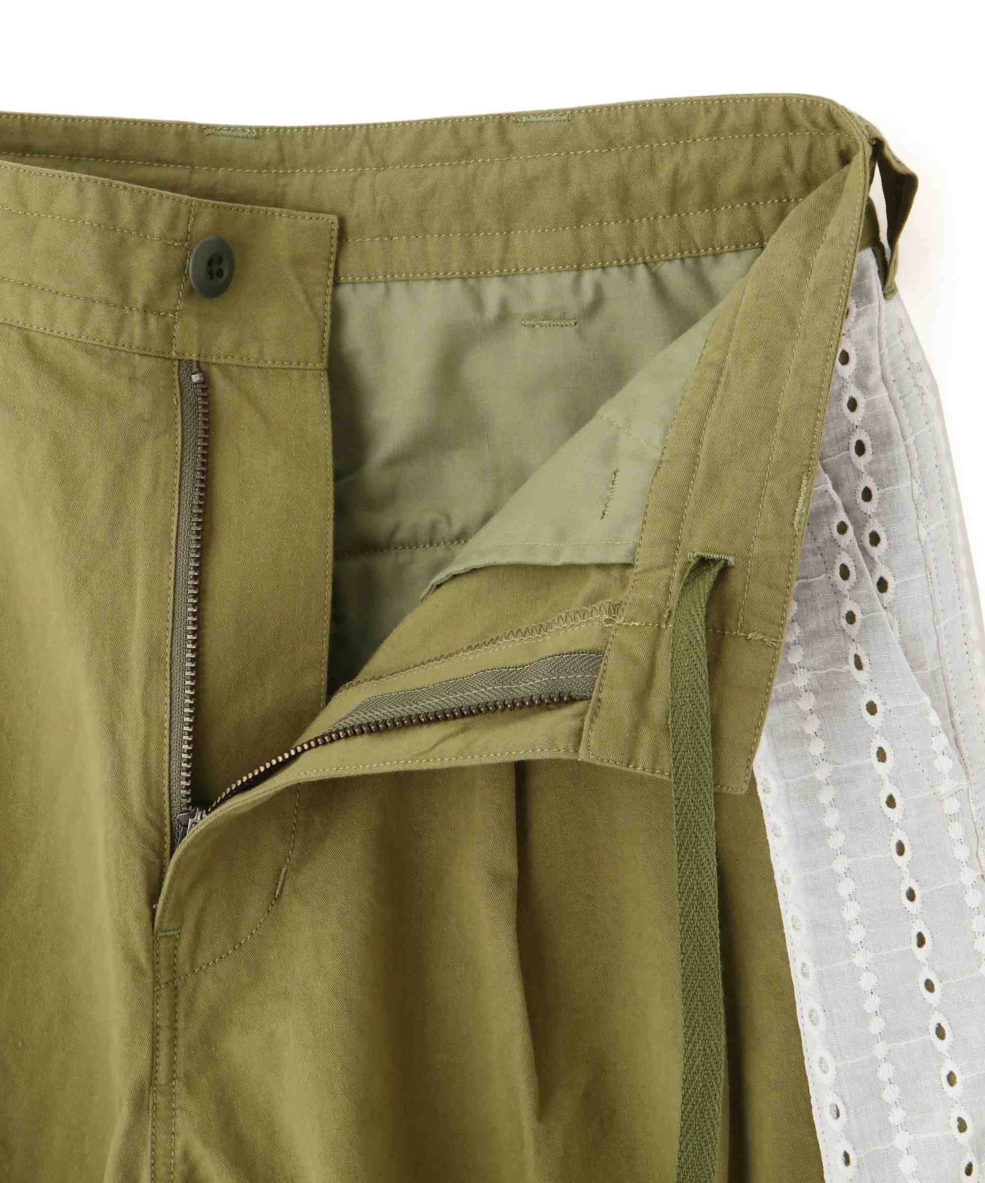 《WER LIMITED Relle LINE》LACE CA>GO PANTS/レースカーゴパンツ オリーブ