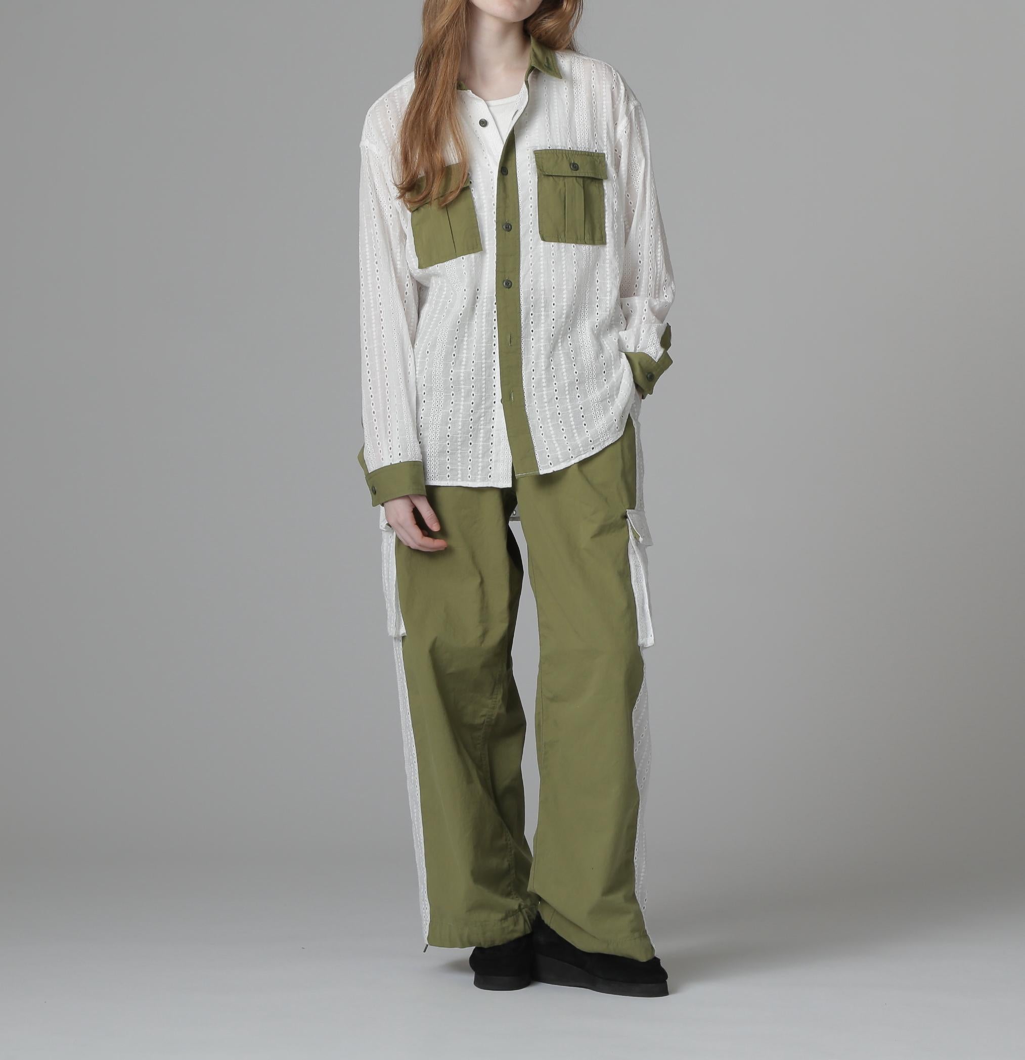 《WER LIMITED Relle LINE》LACE CA>GO PANTS/レースカーゴパンツ オリーブ