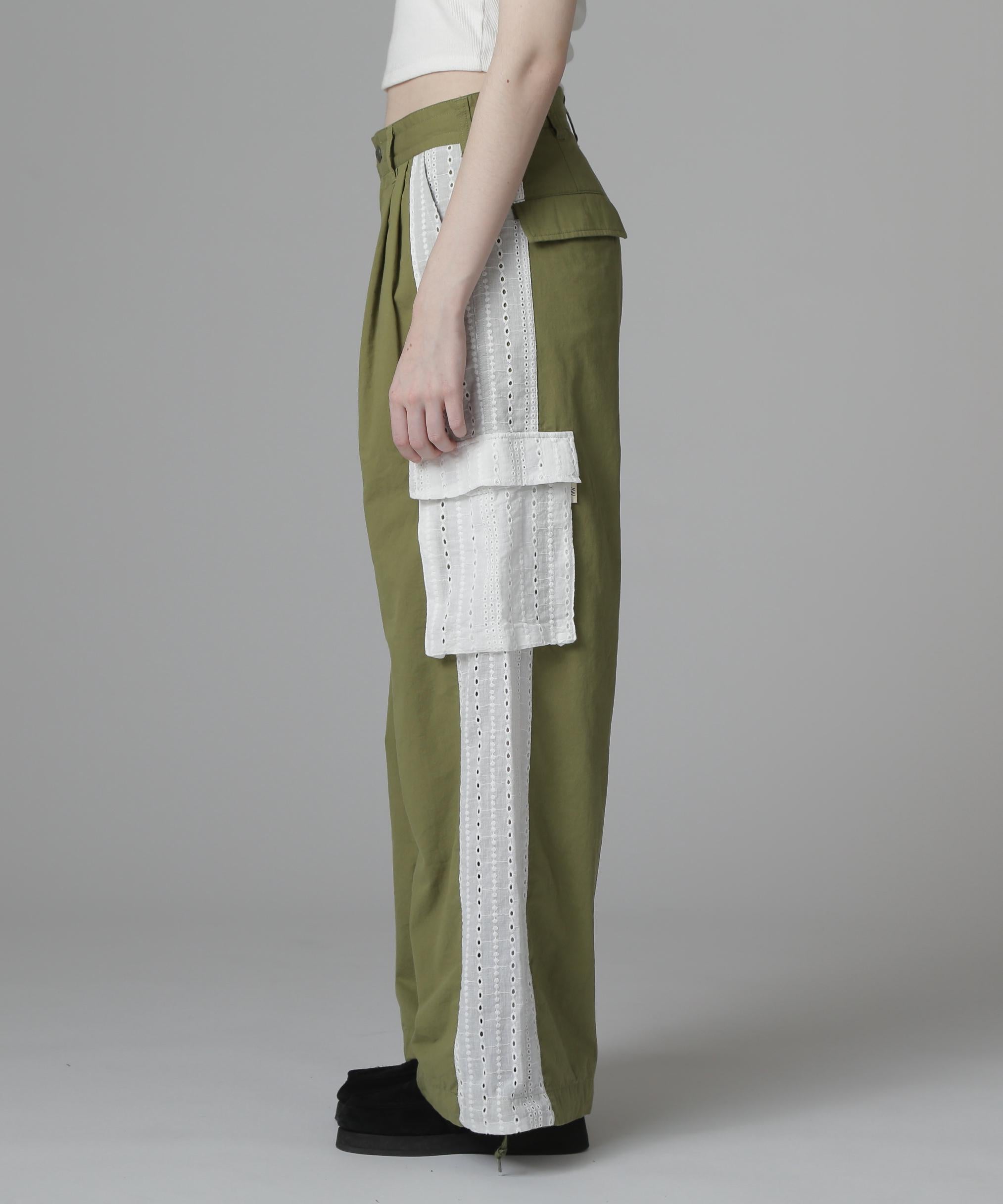 《WER LIMITED Relle LINE》LACE CA>GO PANTS/レースカーゴパンツ オリーブ