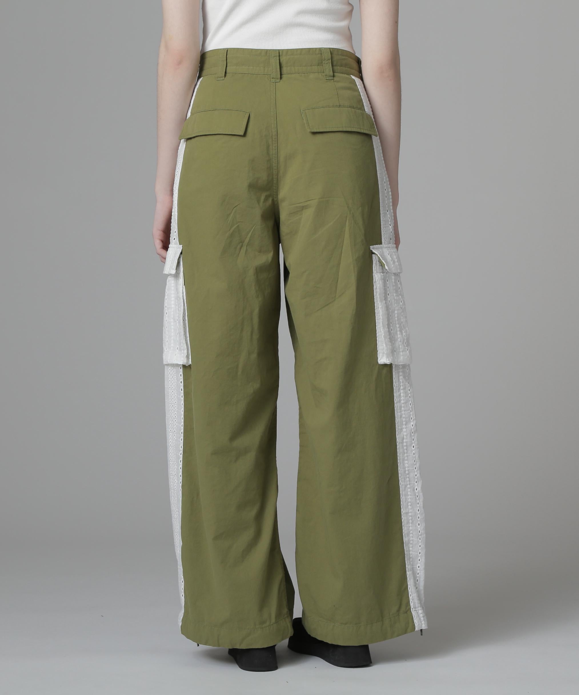 《WER LIMITED Relle LINE》LACE CA>GO PANTS/レースカーゴパンツ オリーブ