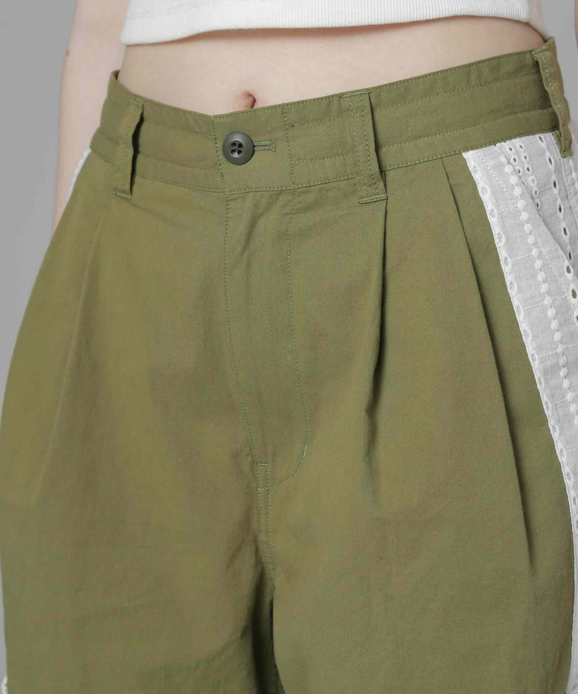《WER LIMITED Relle LINE》LACE CA>GO PANTS/レースカーゴパンツ オリーブ