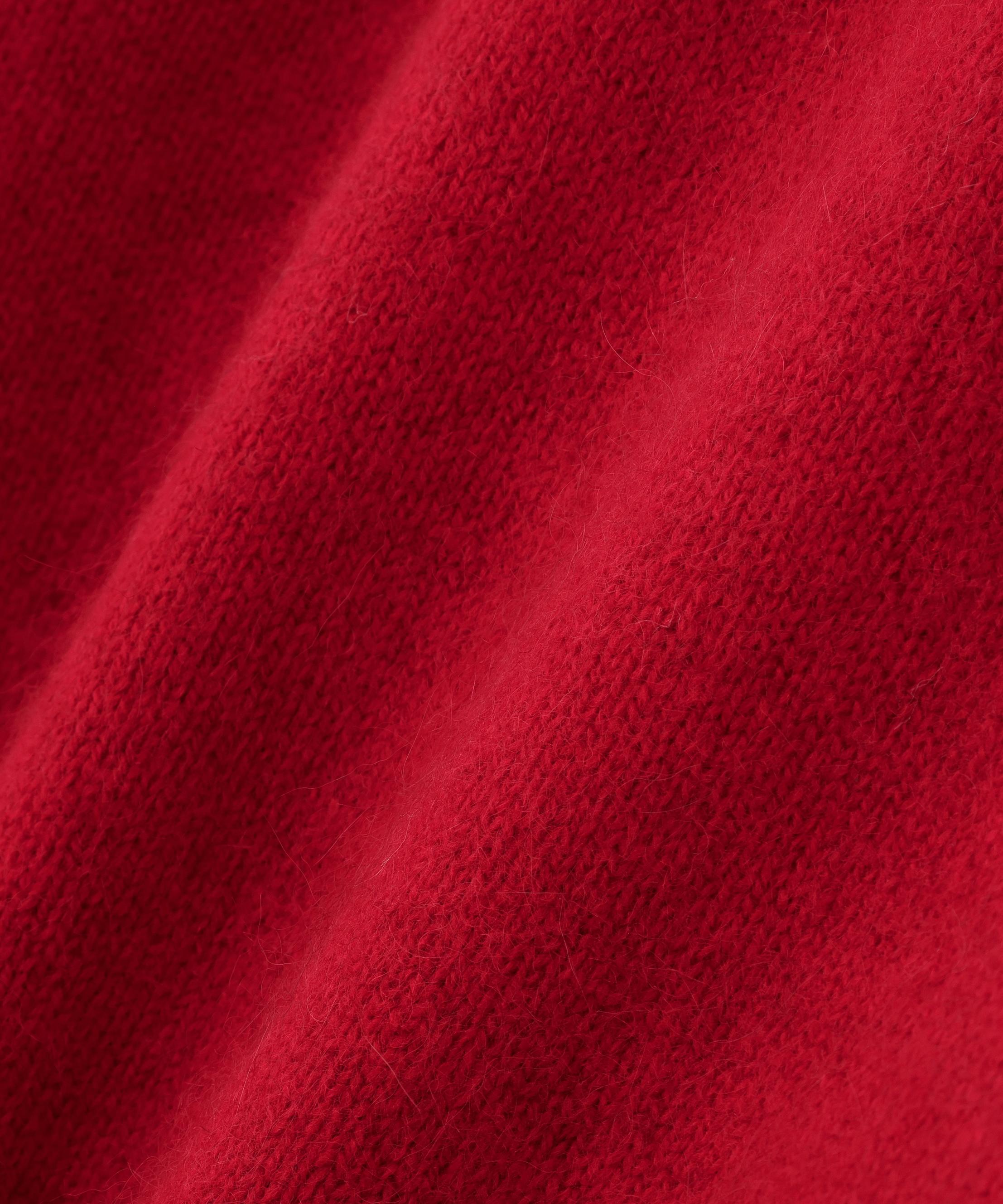 ウールブレンドヘアリーニット レッド