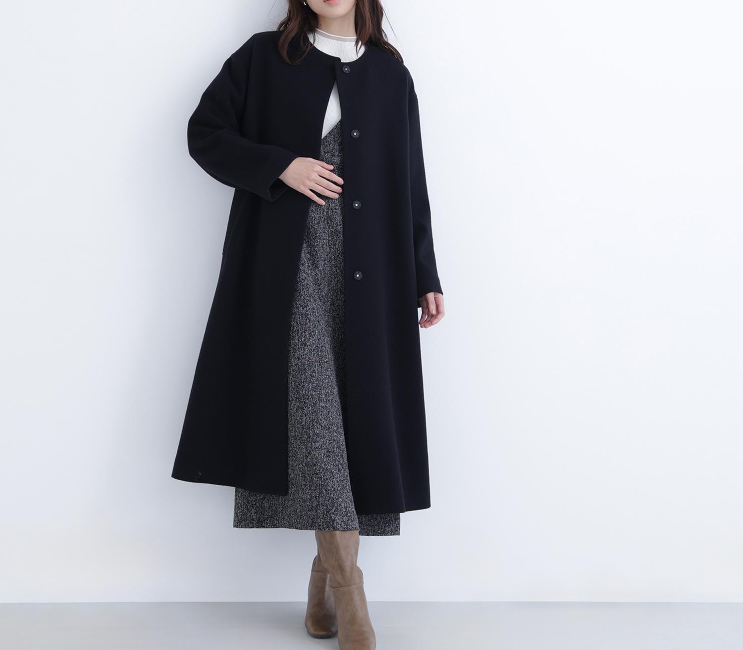 ベルト付Vネックジャンスカ ブラックベース2