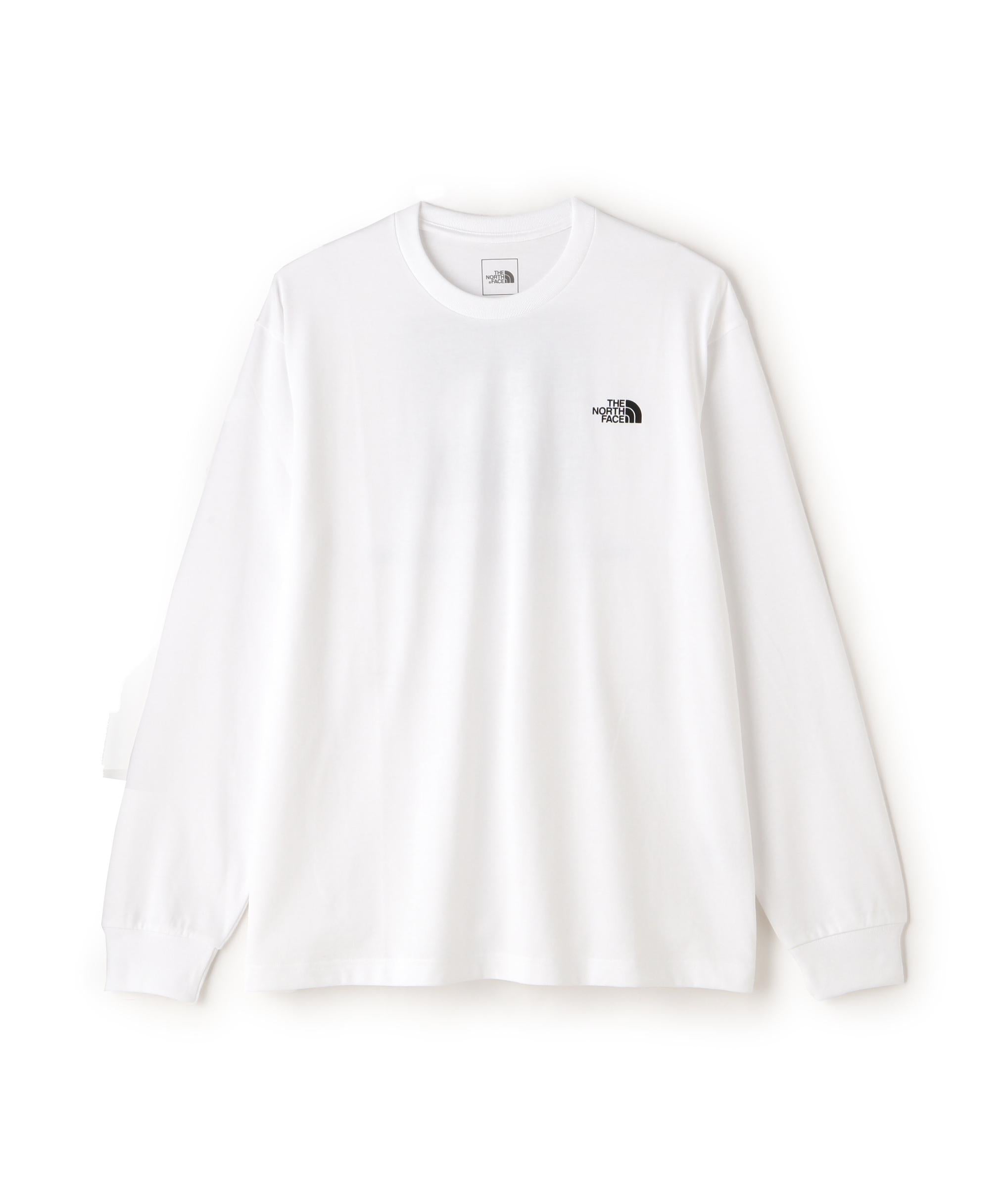 THE NO>TH FACE/ザ・ノース・フェイス/Rack Squae Logo Long Sleeve Tee ホワイト
