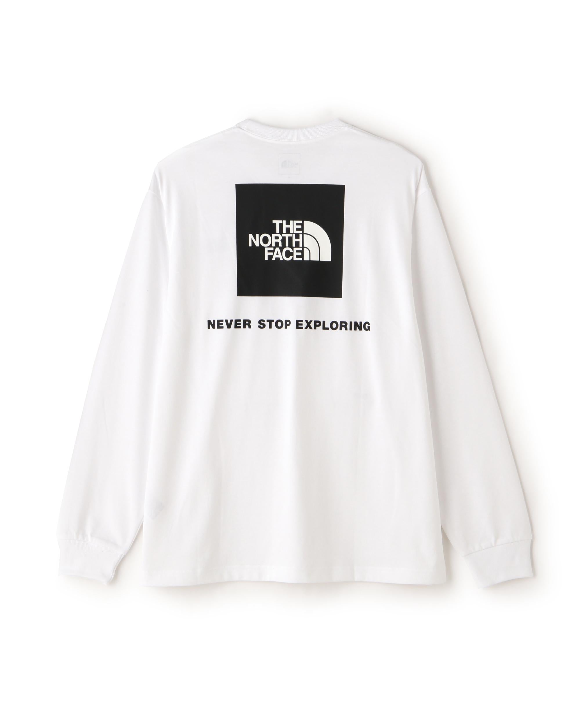 THE NO>TH FACE/ザ・ノース・フェイス/Rack Squae Logo Long Sleeve Tee ホワイト