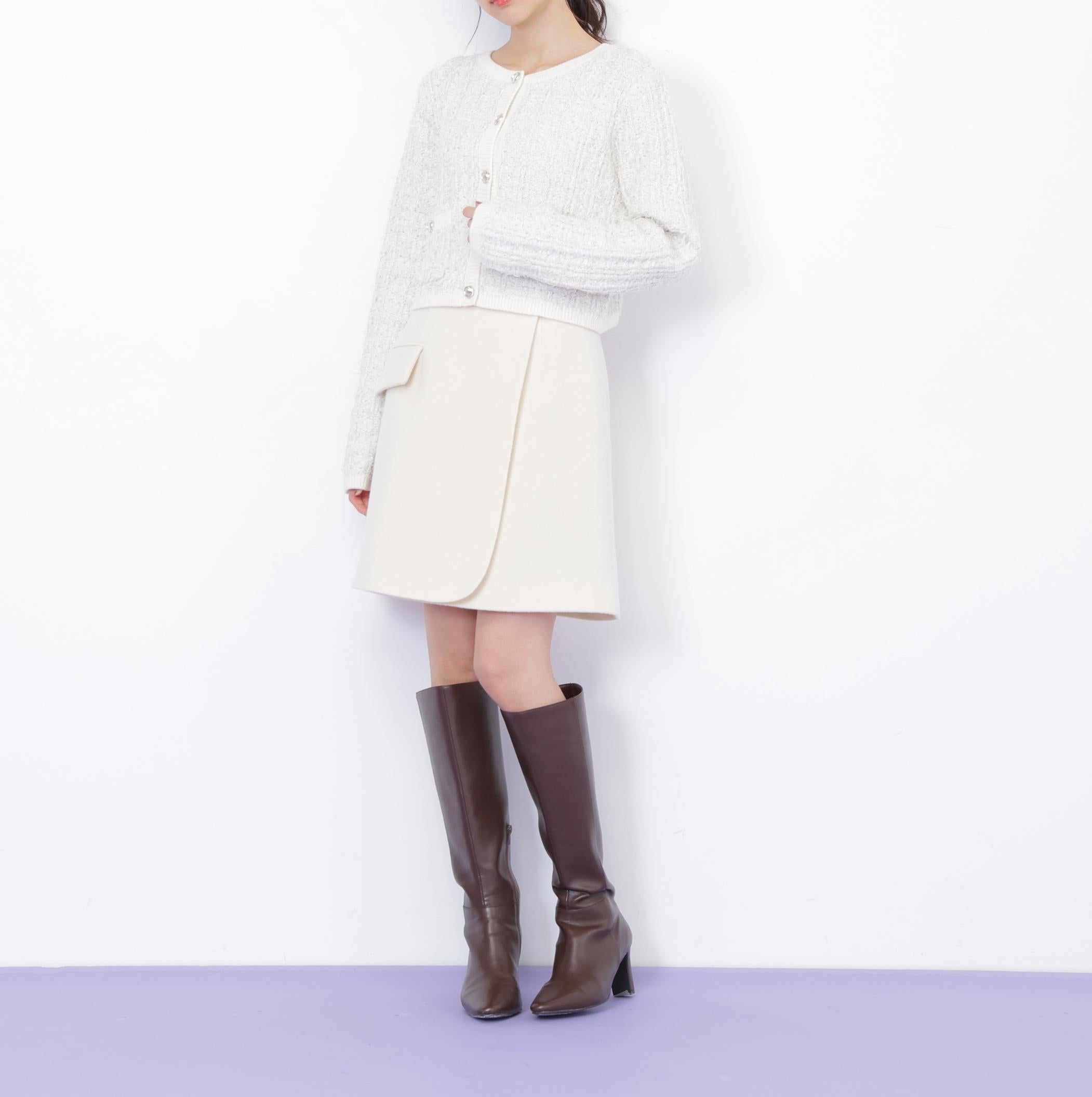 ラップミニスカート エクリュ