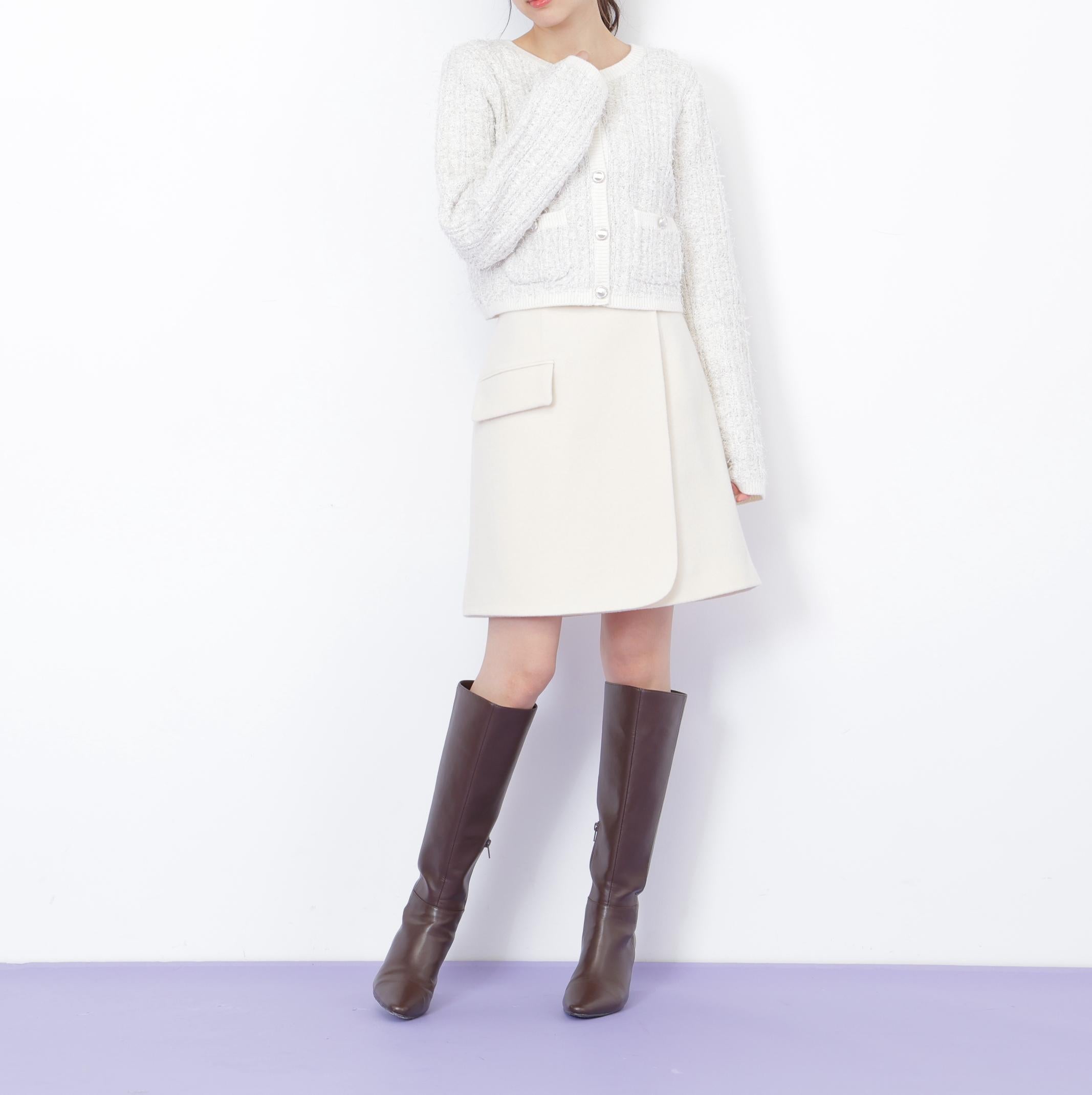 ラップミニスカート エクリュ