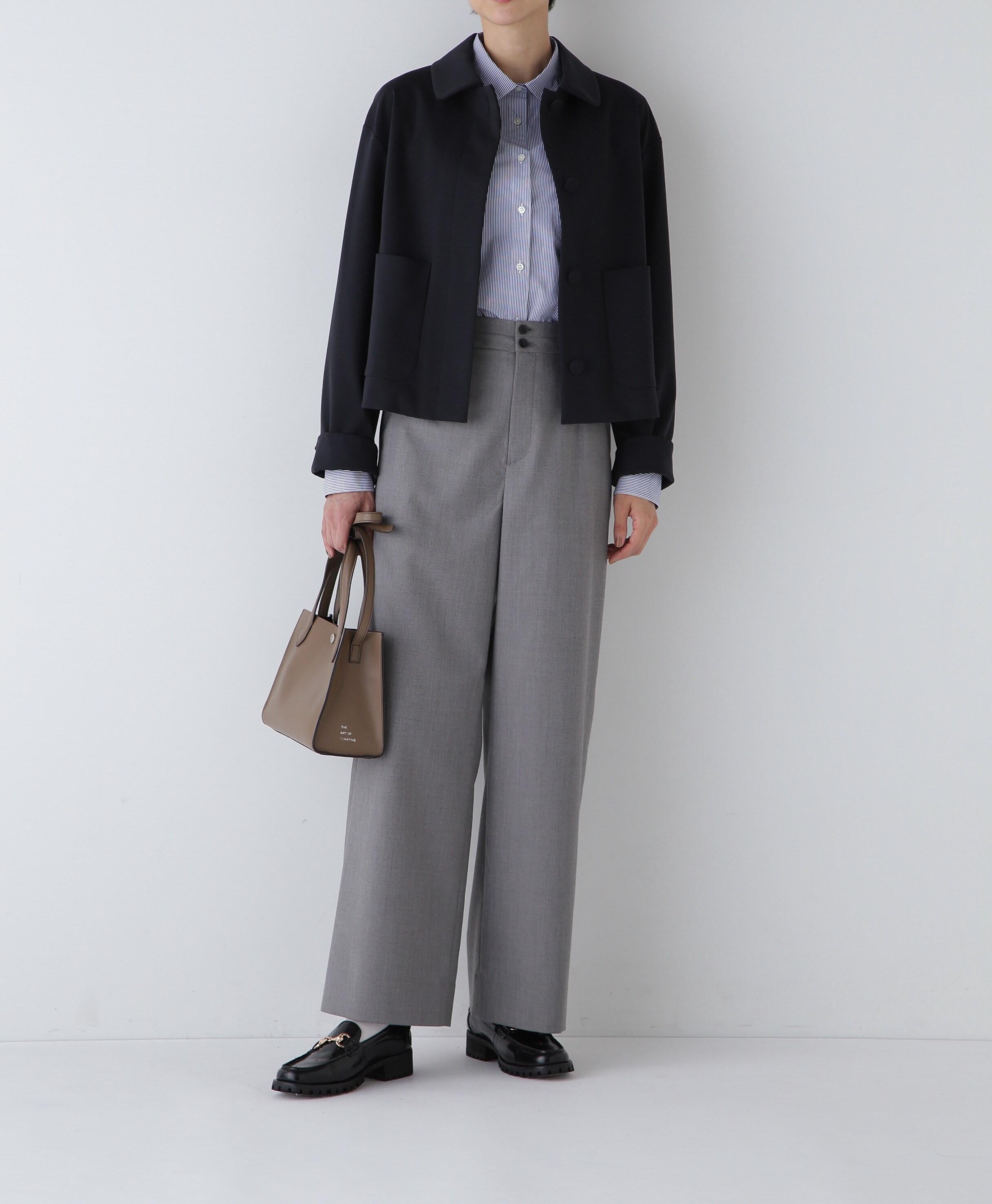 ◆コットンベーシックシャツ ブルーロンスト3