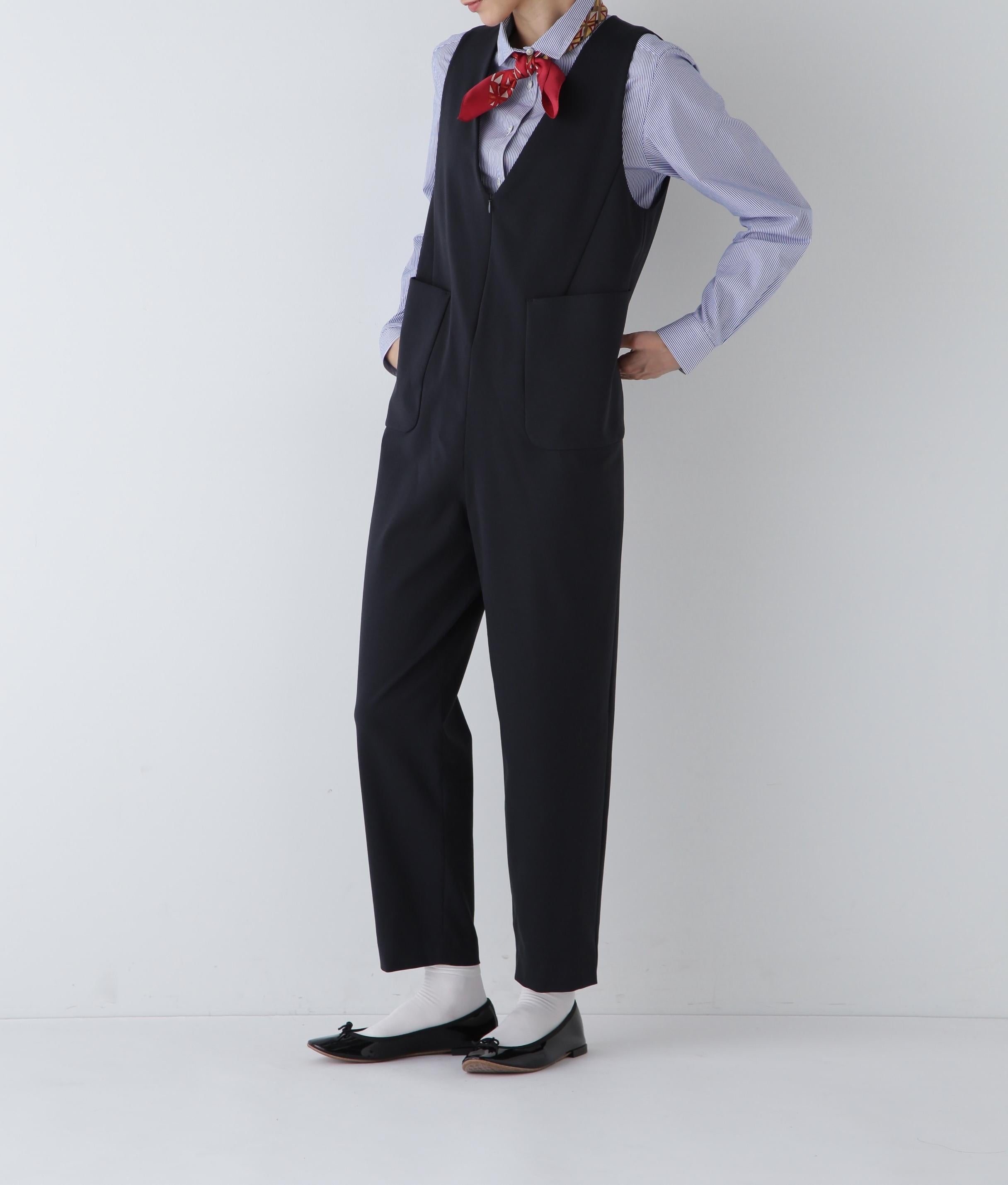 ◆コットンベーシックシャツ ブルーロンスト3