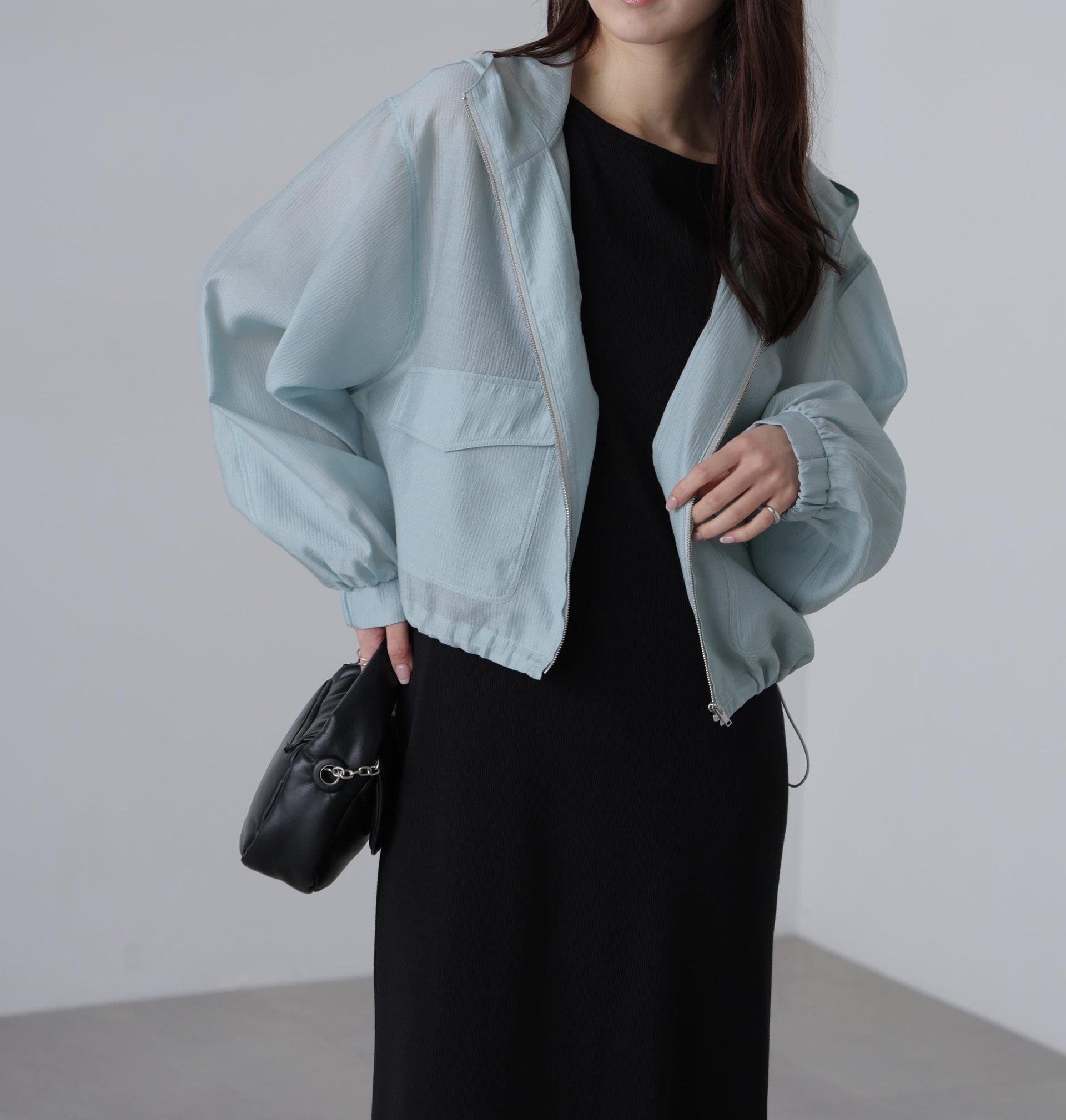 シアーブルゾン ライトブルー