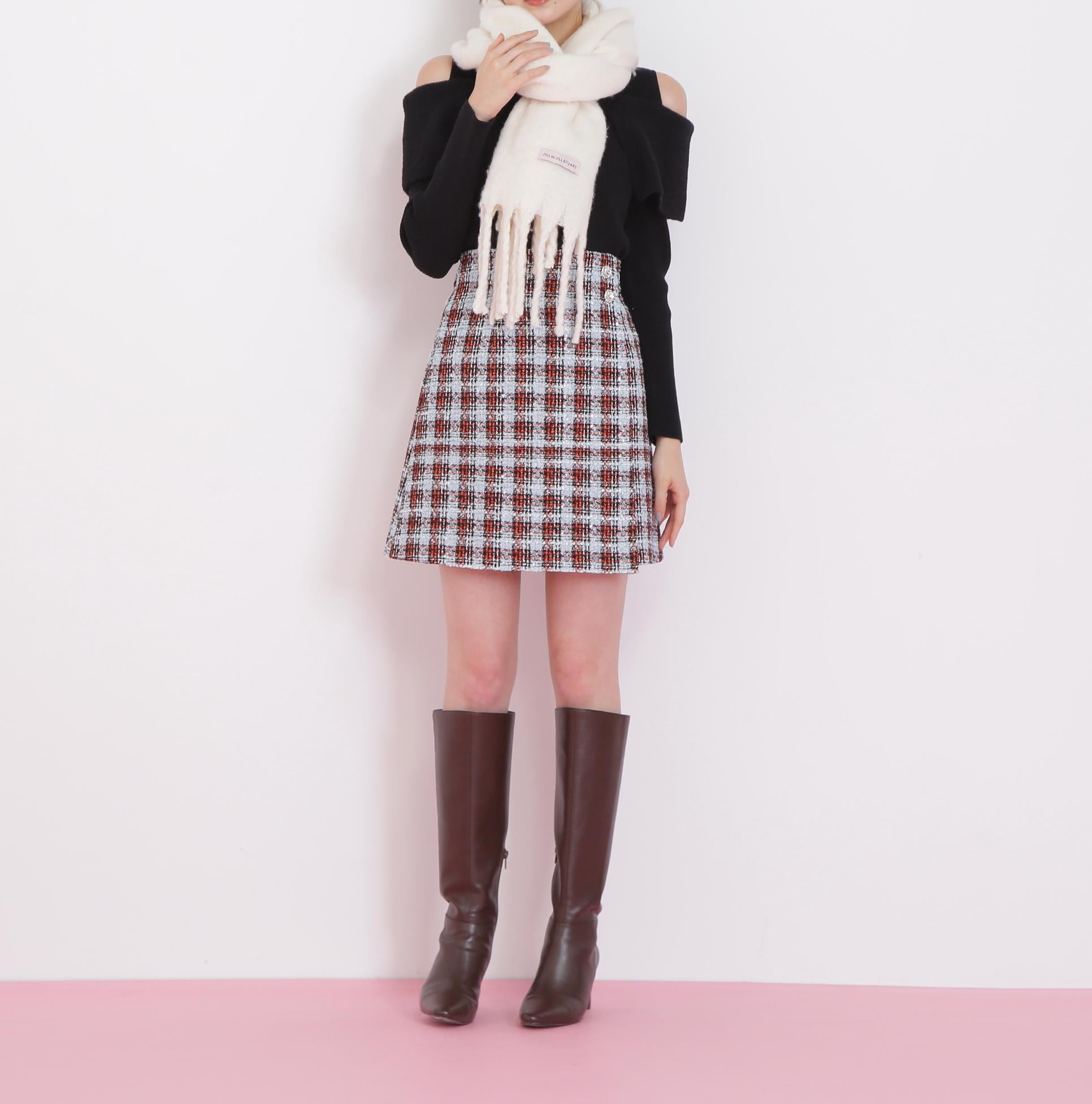 ループヤーンフラッフィーストール ホワイト