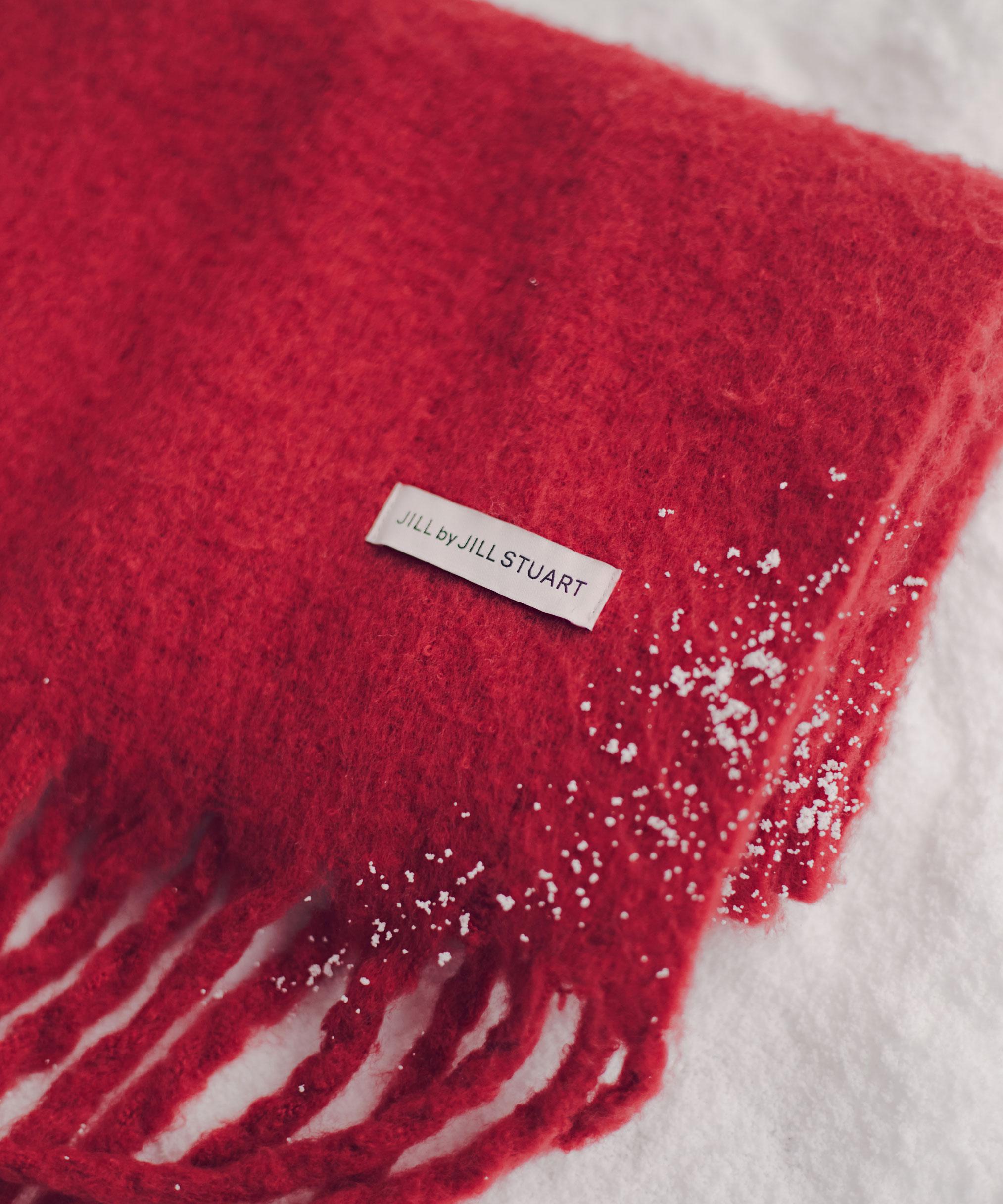 ループヤーンフラッフィーストール レッド