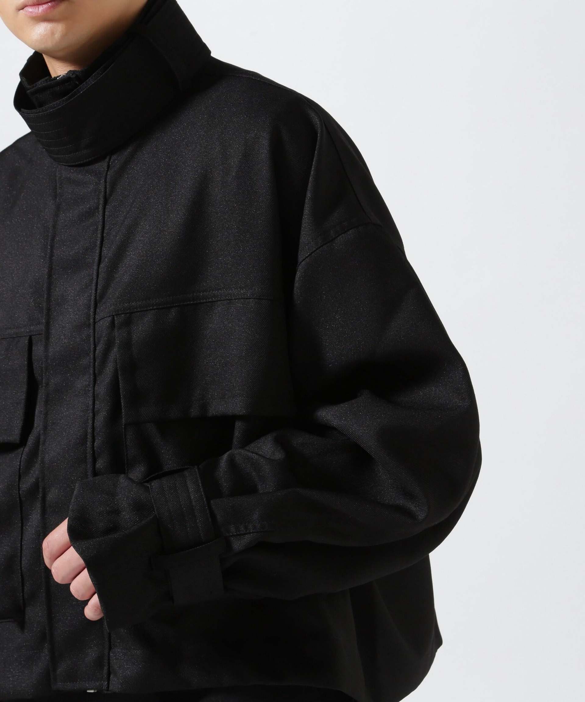 A.F A>TEFACT/別注 Twill Copped Militay Rlouson ブラック