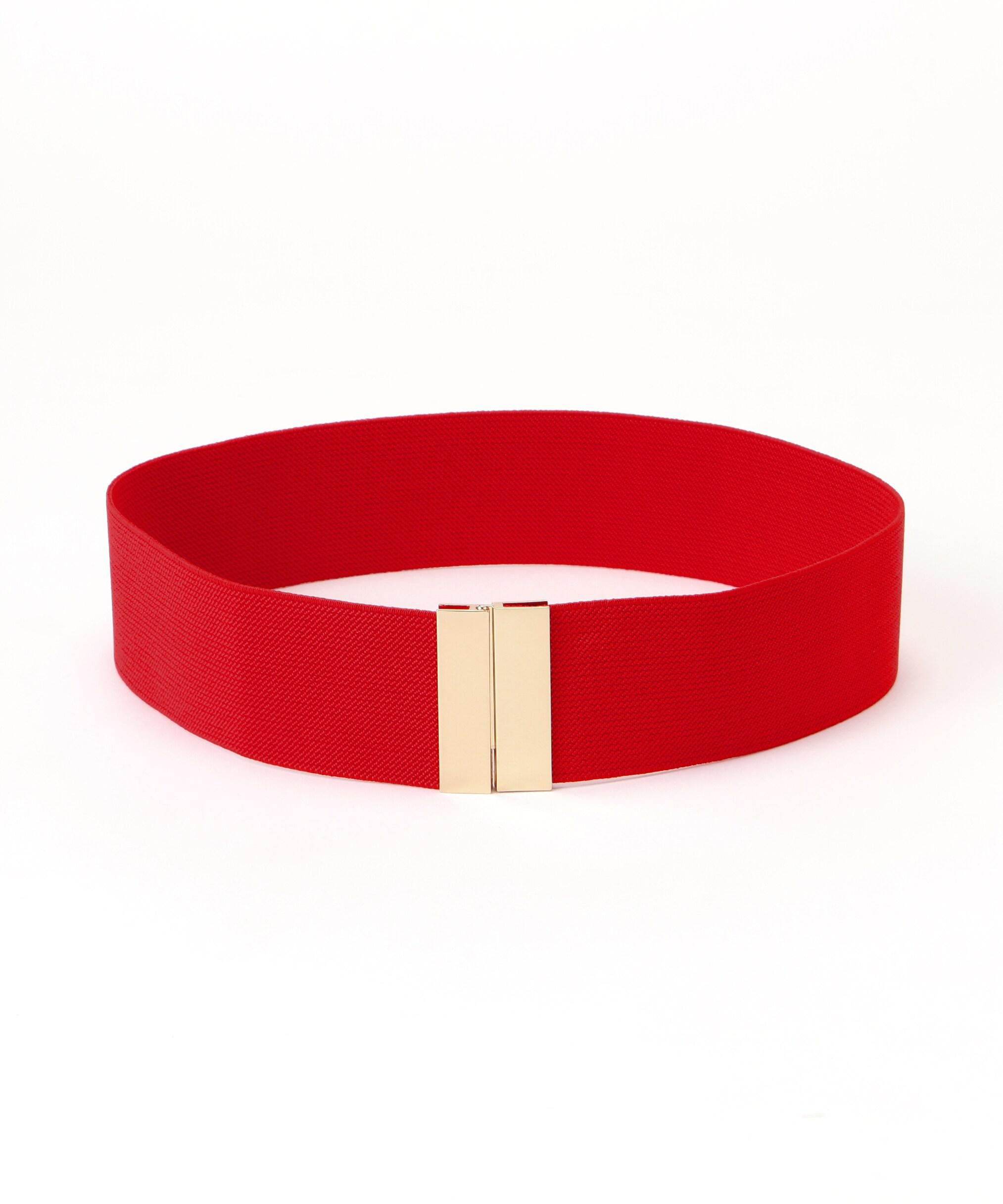 ダブルライン太ゴムベルト レッド