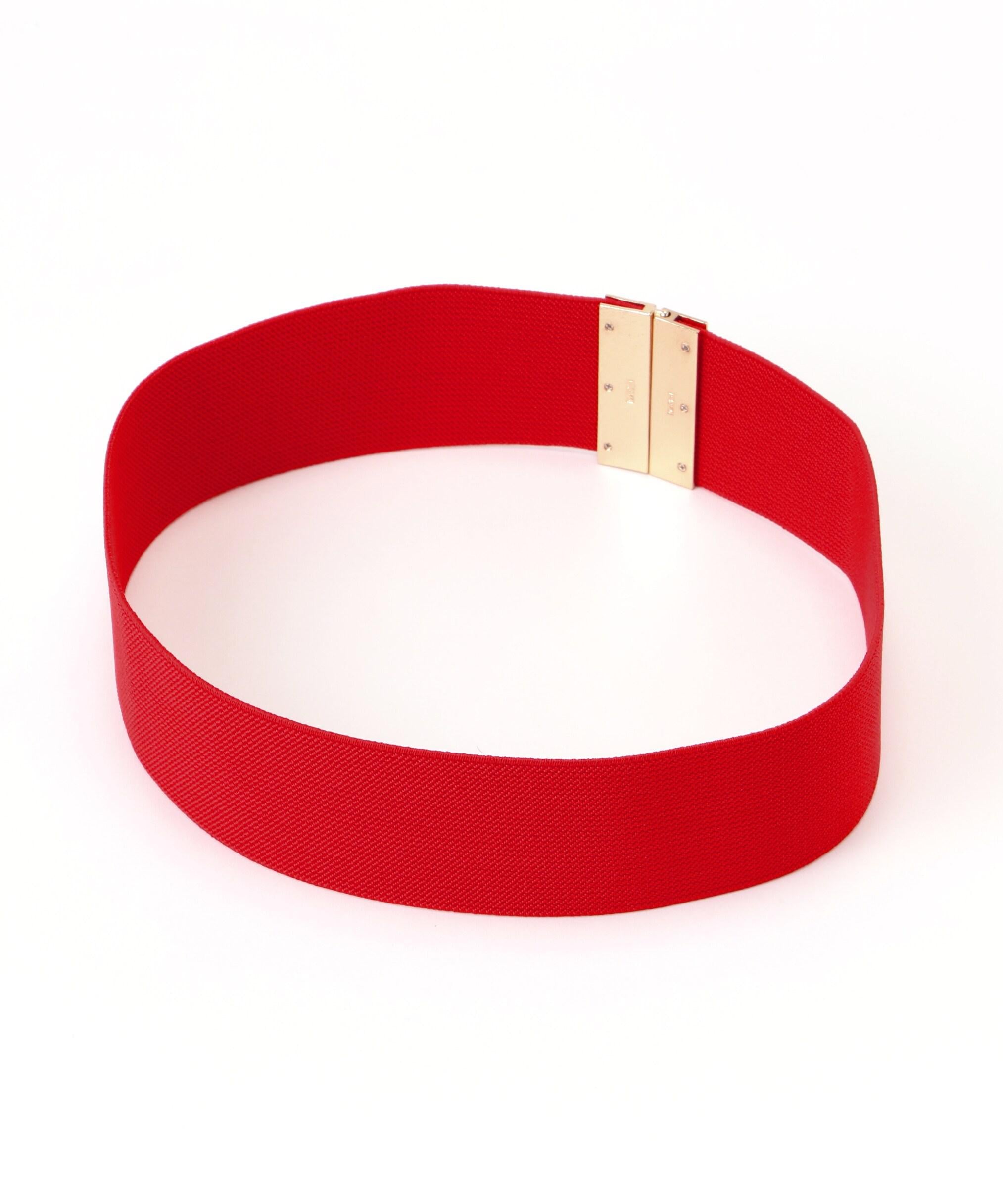 ダブルライン太ゴムベルト レッド