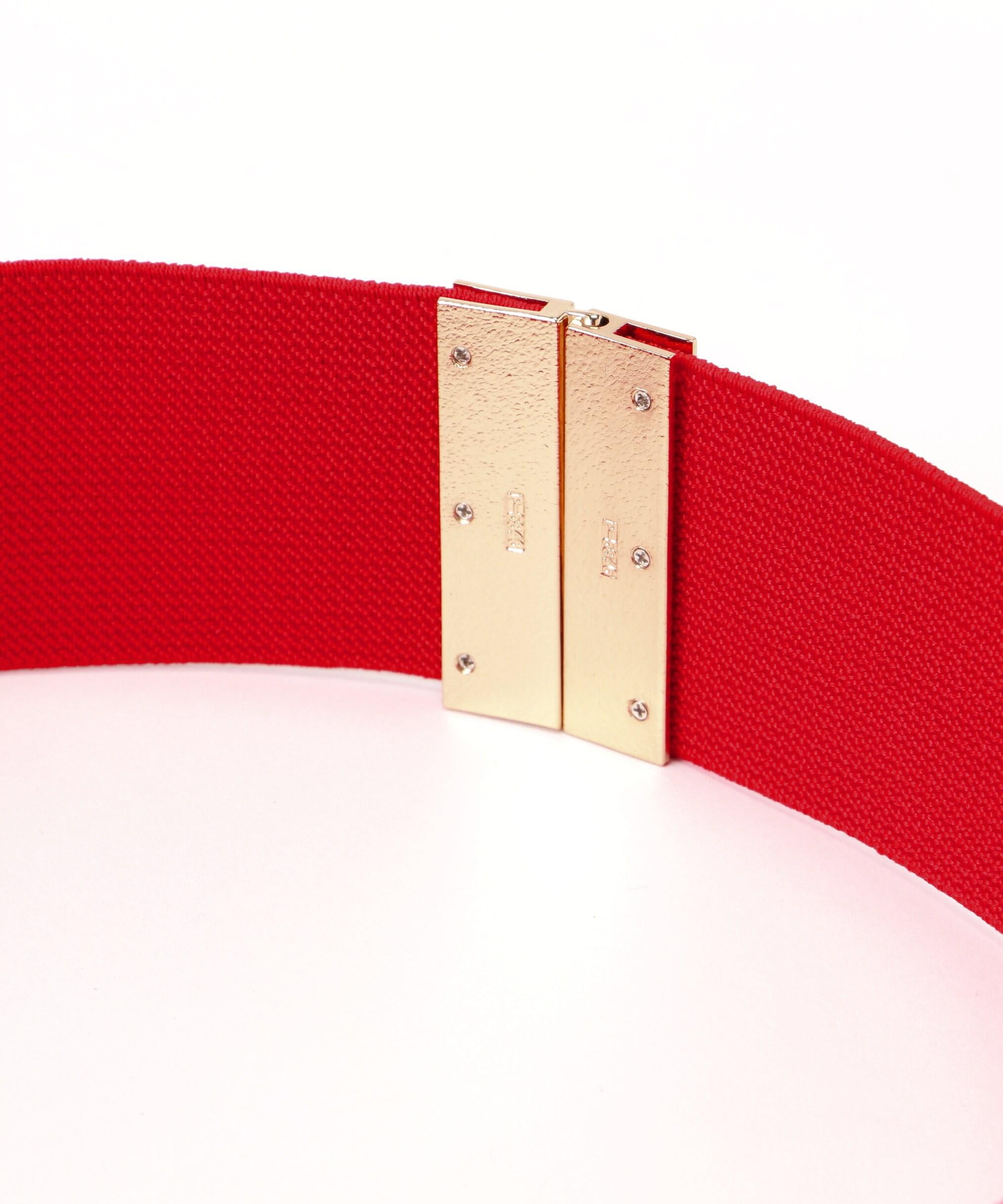 ダブルライン太ゴムベルト レッド